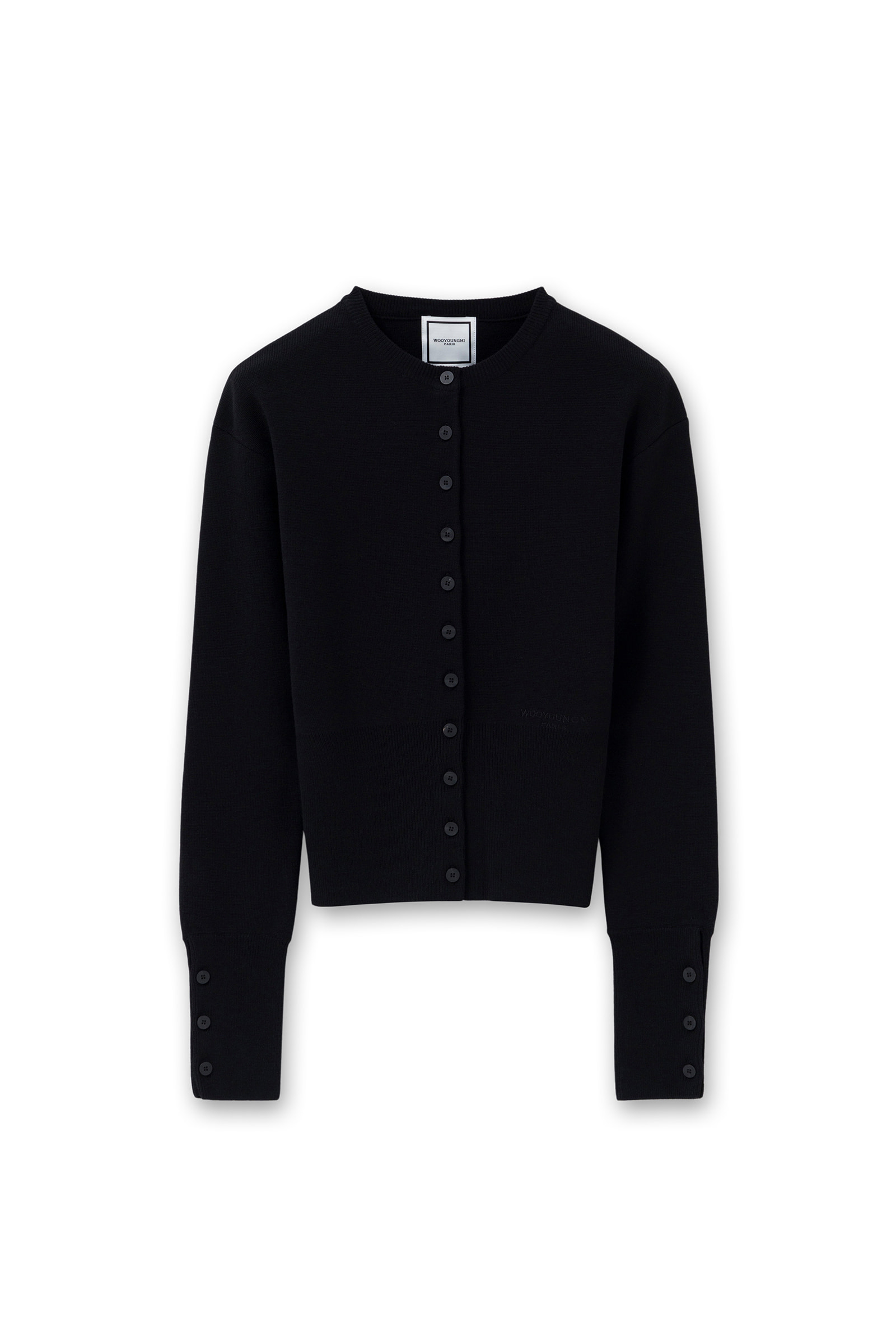 Round Neck Semi-Cropped Cardigan by Wooyoungmi