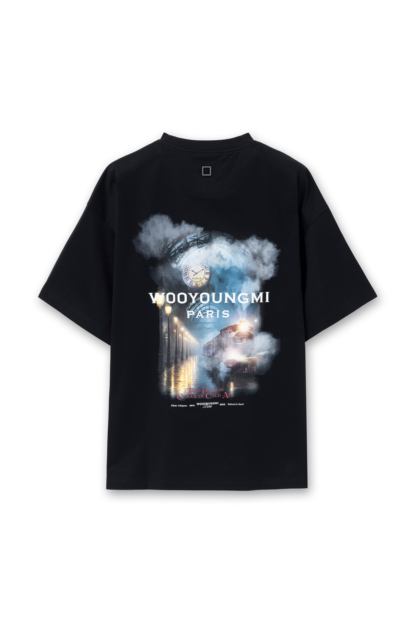 White Cotton Back Logo T-shirt - WOOYOUNGMI