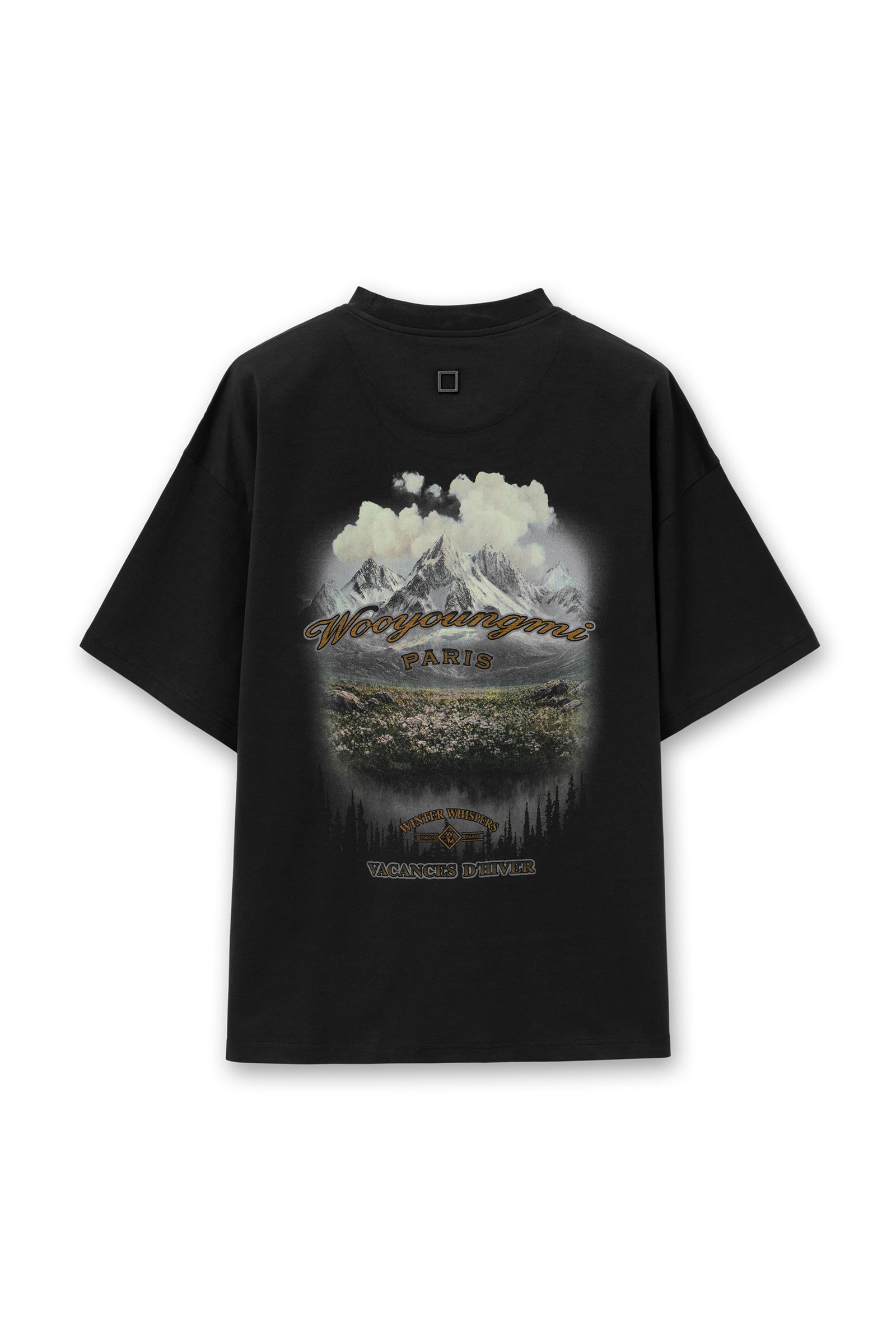 Black Train Station Graphic T-shirt - WOOYOUNGMI