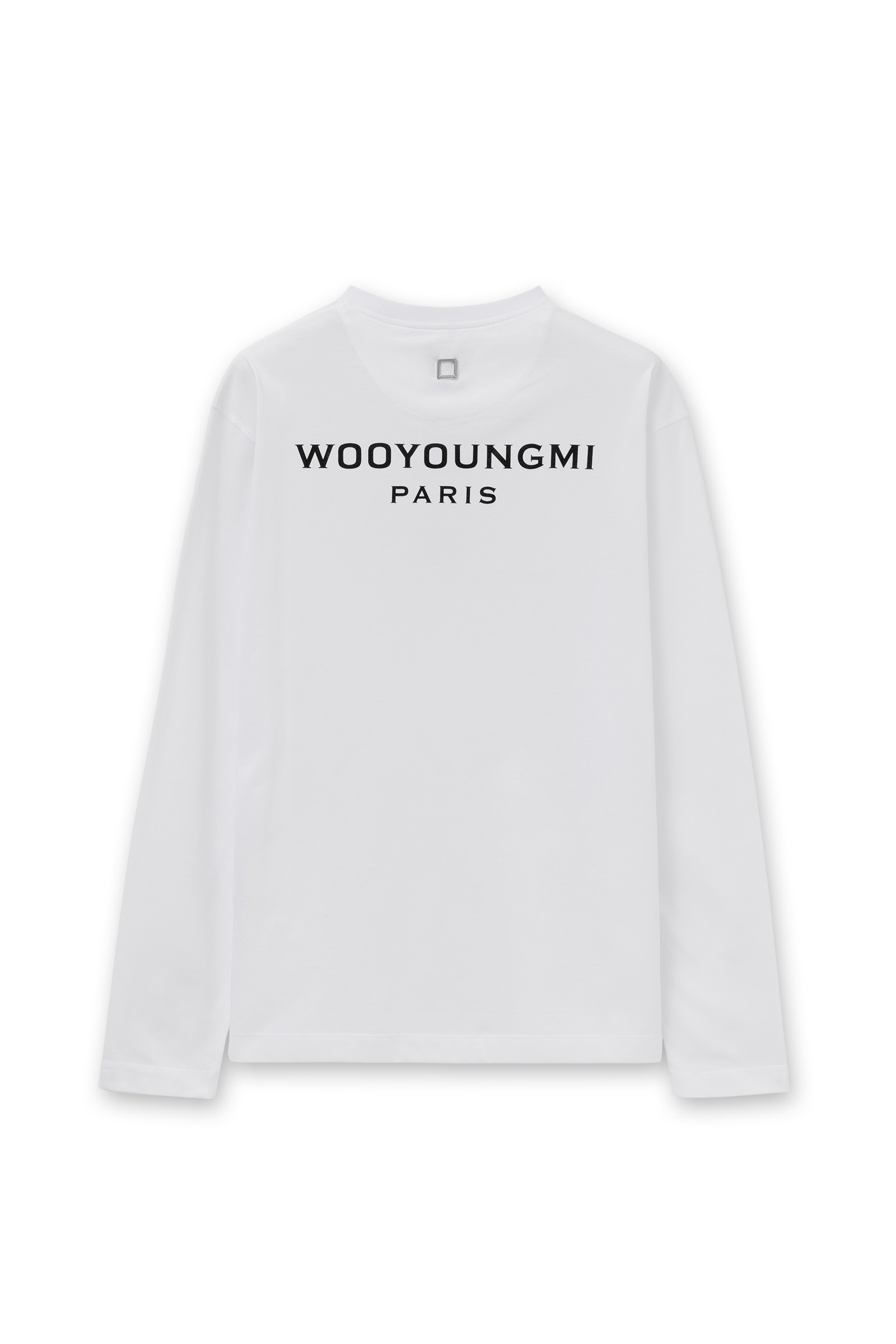 White Cotton Back Logo T-shirt - WOOYOUNGMI