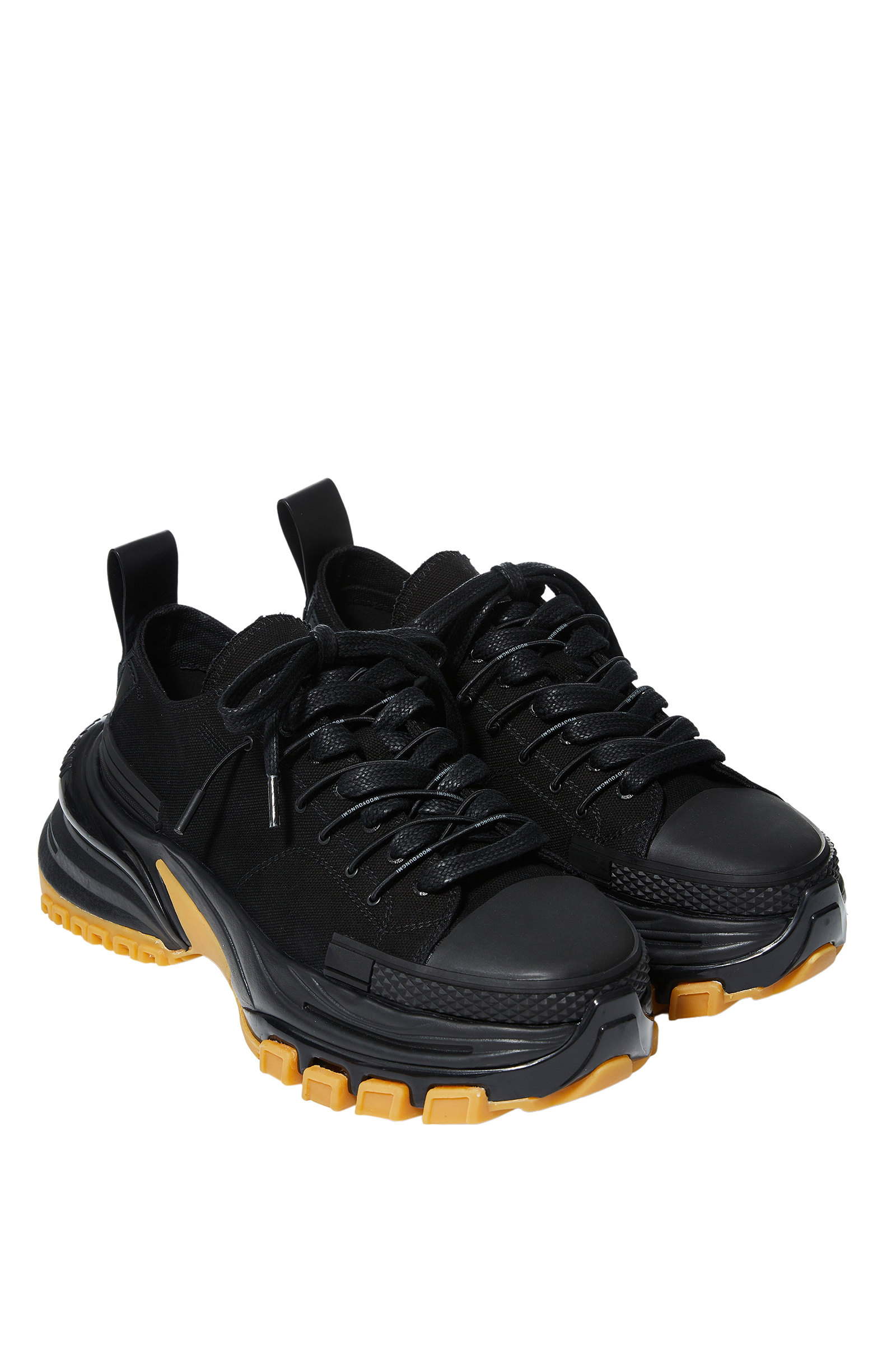 【関税込み】WOOYOUNGMI ブラック カットアウト スニーカー WOOYOUNGMI Cutout Sneakers in Black for Men | Lyst