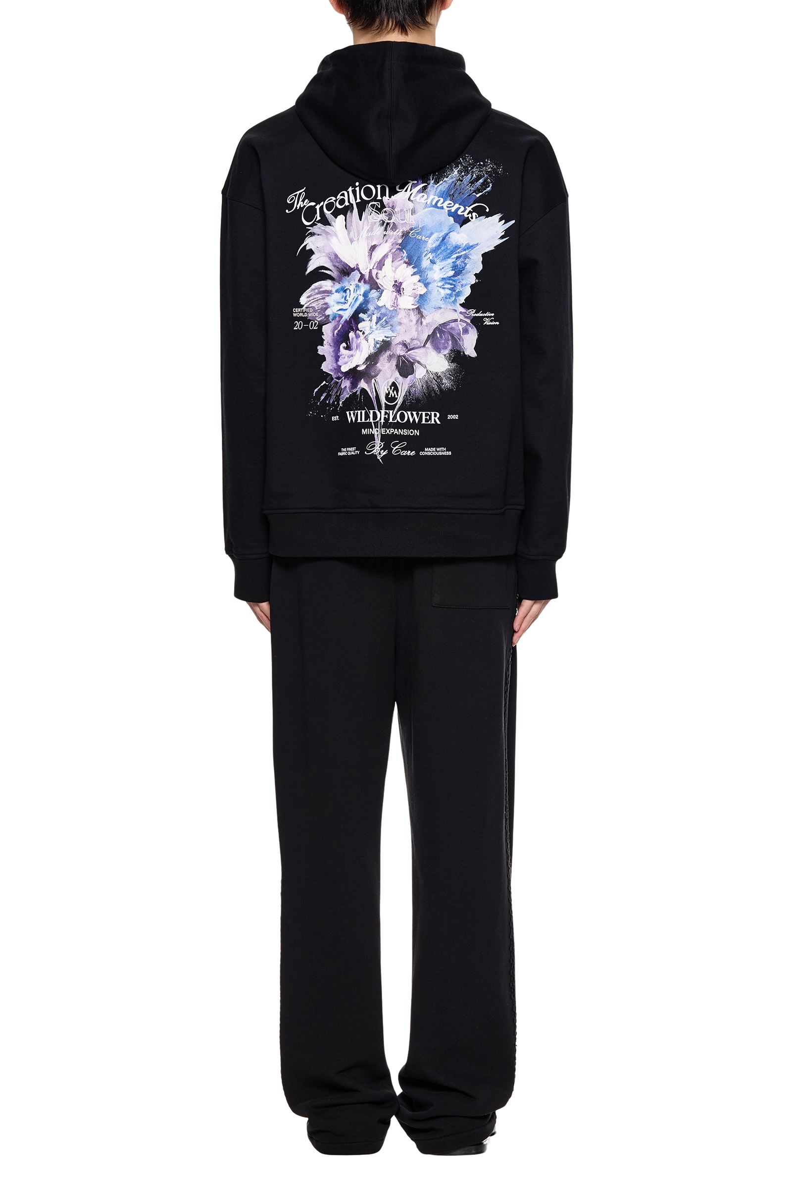☆人気☆Painted Logo Dyed Hooded Zip-Up/WOOYOUNGMI☆ Navy Painted Logo Dyed Hooded Zip-Up - WOOYOUNGMI