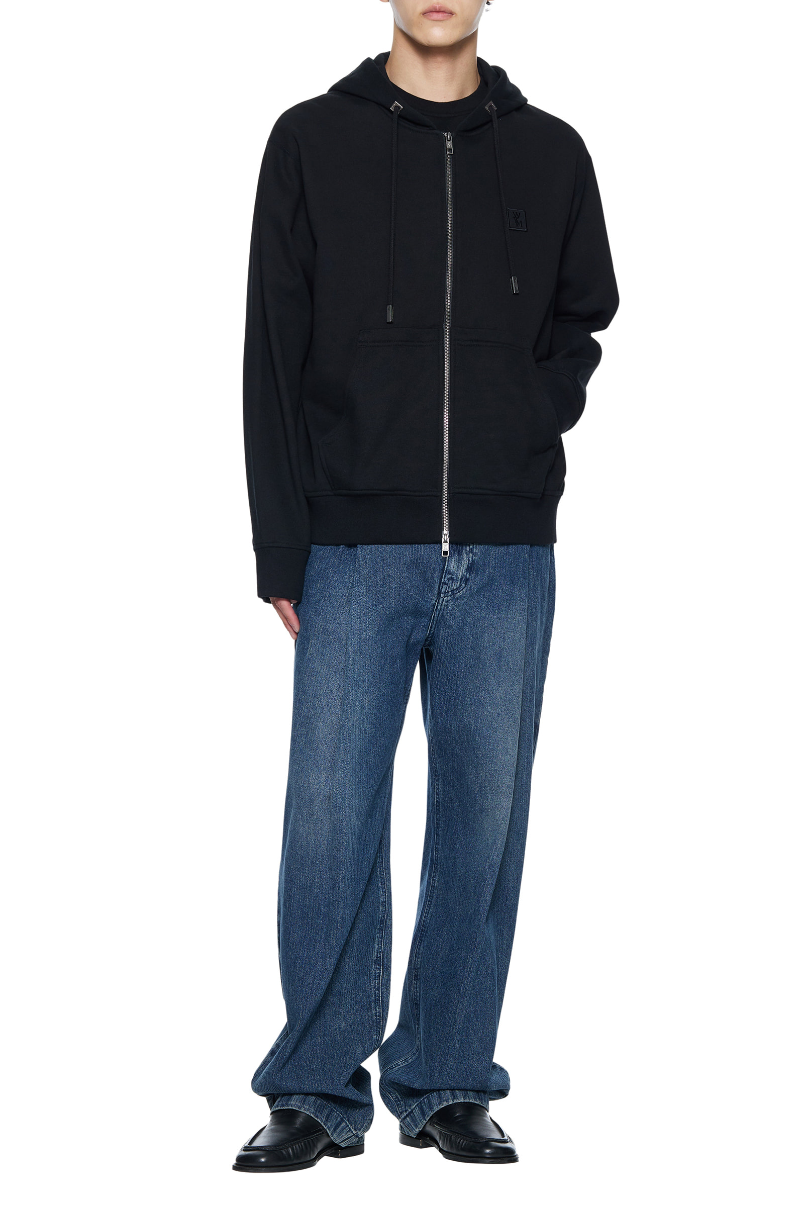 WOOYOUNGMI 23AW ロゴ ジップアップ パーカー Wooyoungmi ロゴ パーカー | グレー | FARFETCH JP