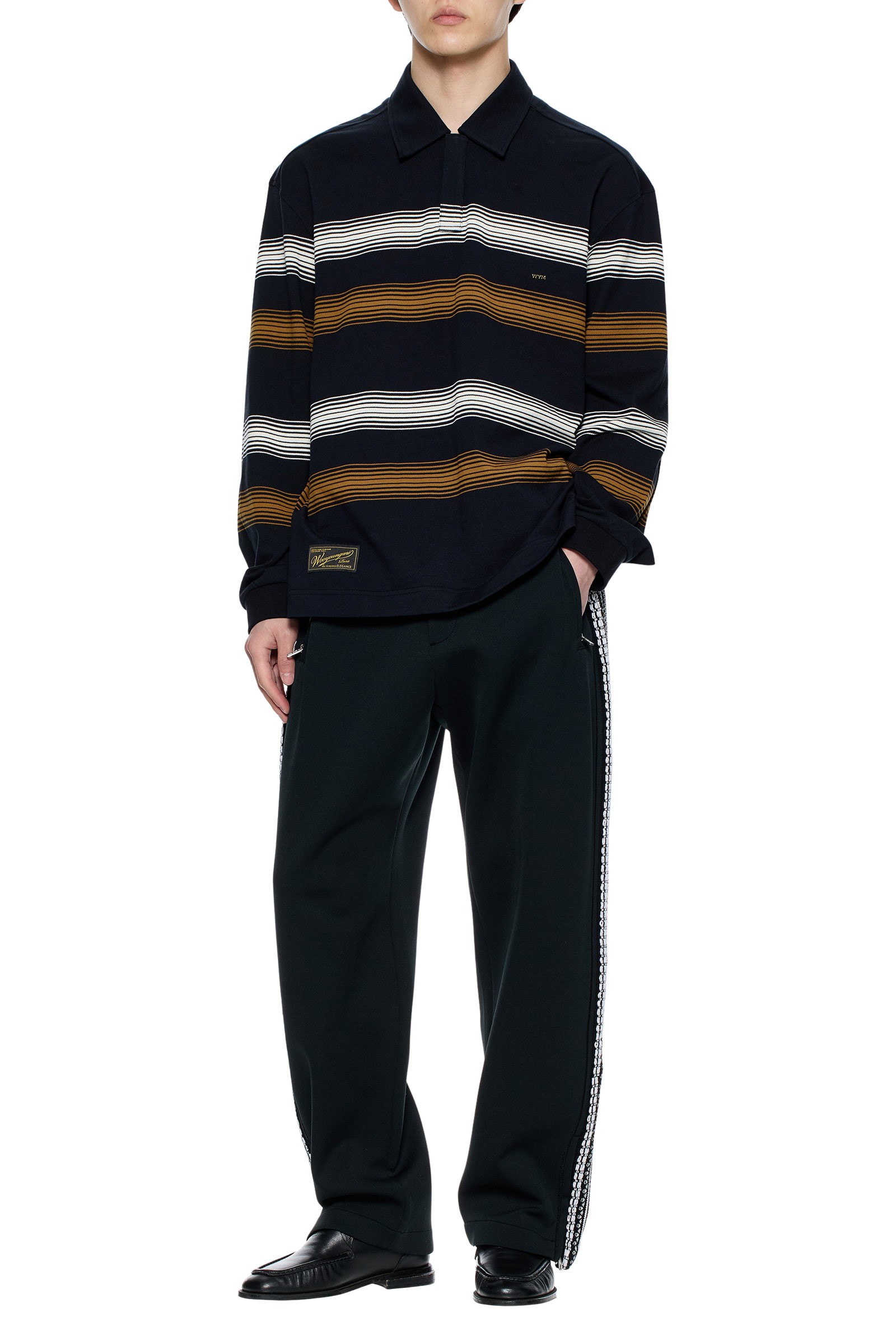 完売品 Wooyoungmi Long Sleeve Patch Polo 8045 - Polo Club Oversized Longsleeves