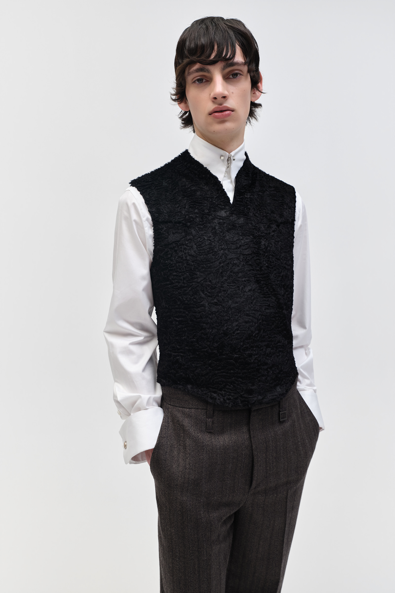 週末限定 美品 wooyoungmi ウーヨンミ スタンドカラーウールジャケット