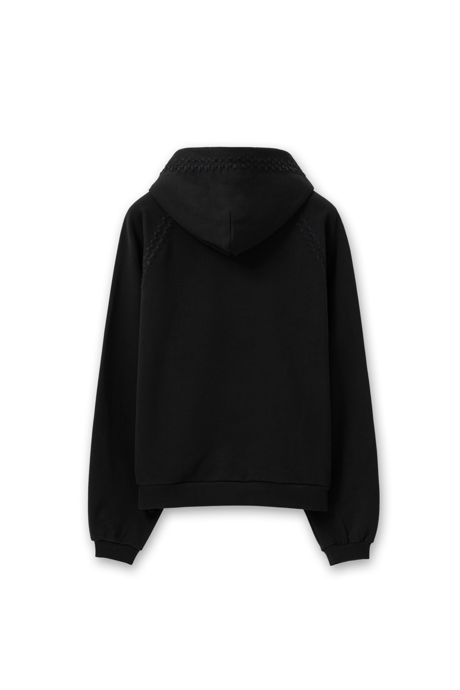 Black Line Embroidered Hoodie - WOOYOUNGMI