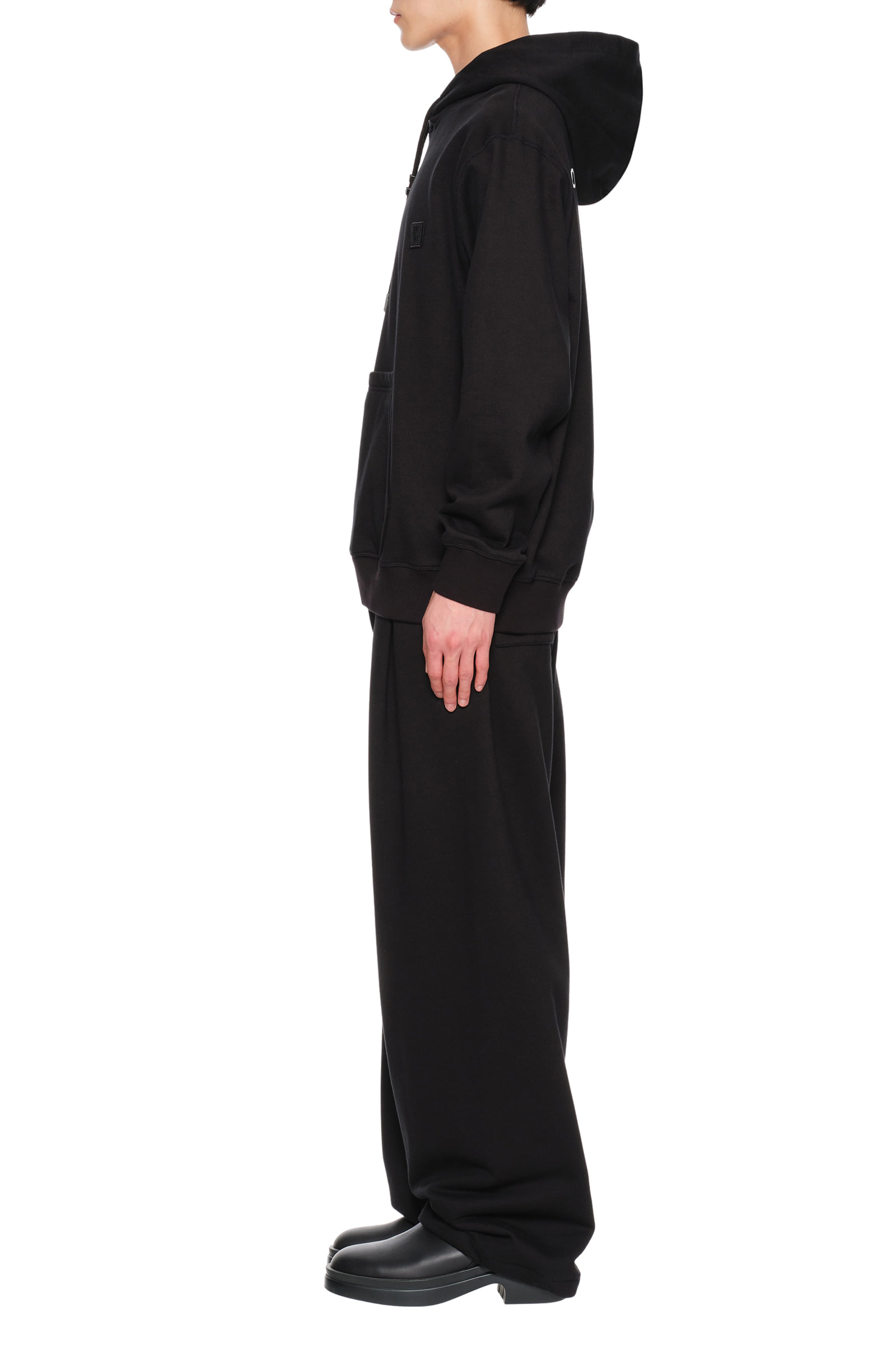 Black Back Logo hoodie - WOOYOUNGMI