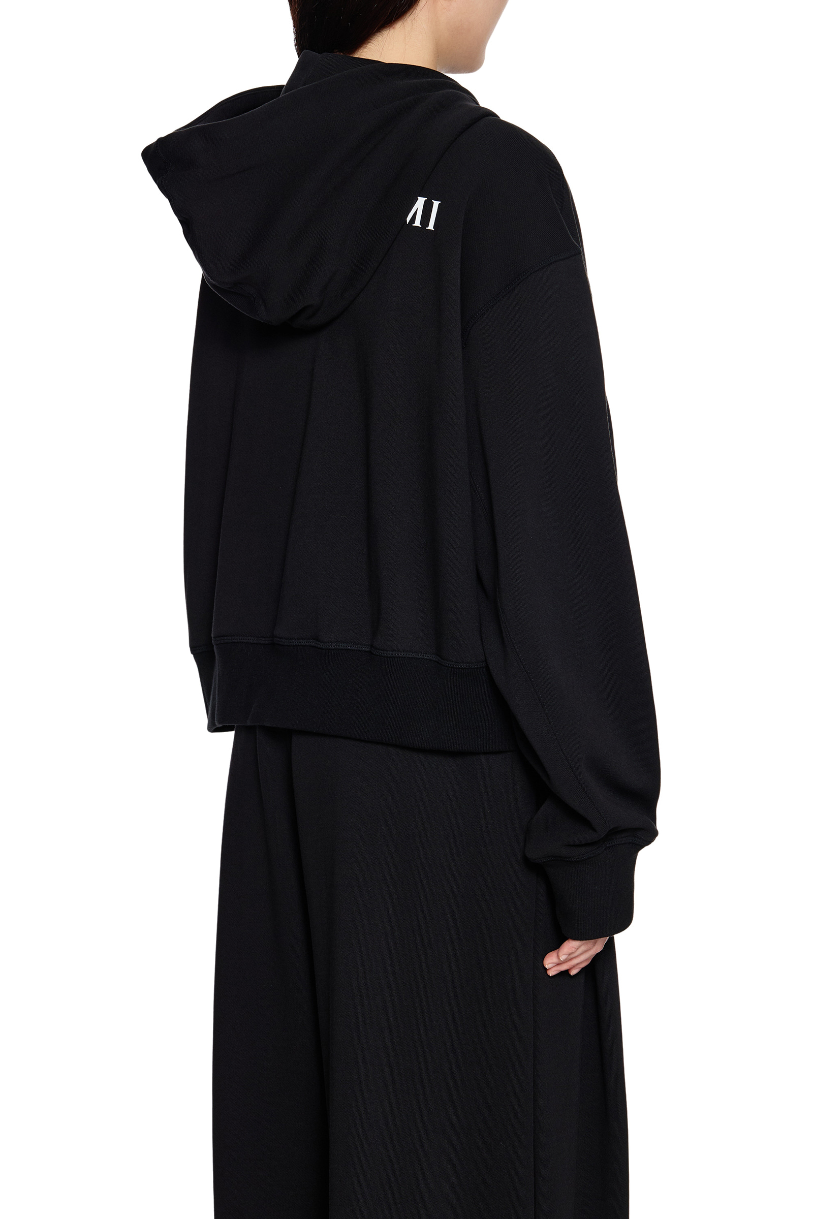 Black Back Logo hooded Zip-Up - WOOYOUNGMI