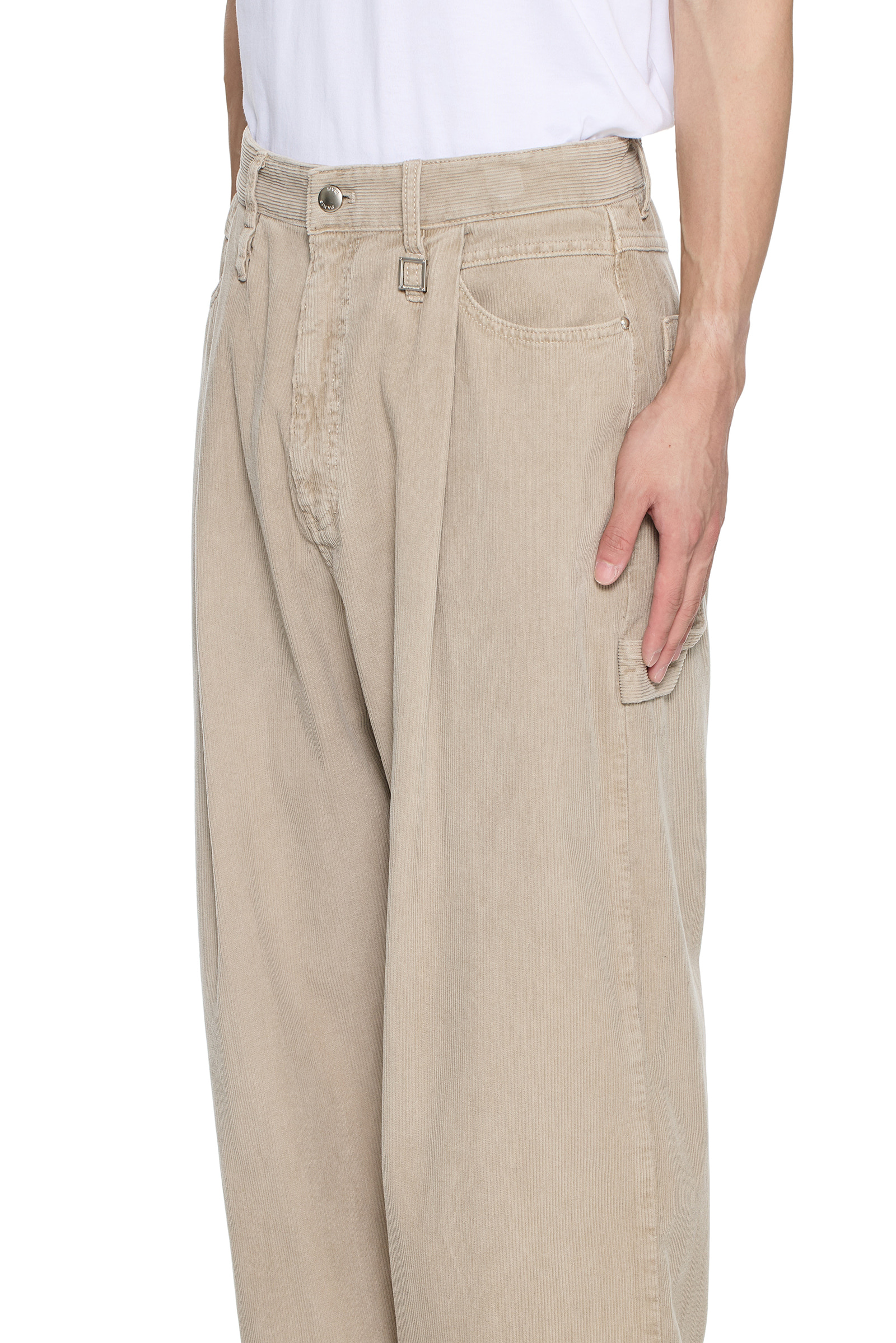 Beige Corduroy Pants - WOOYOUNGMI