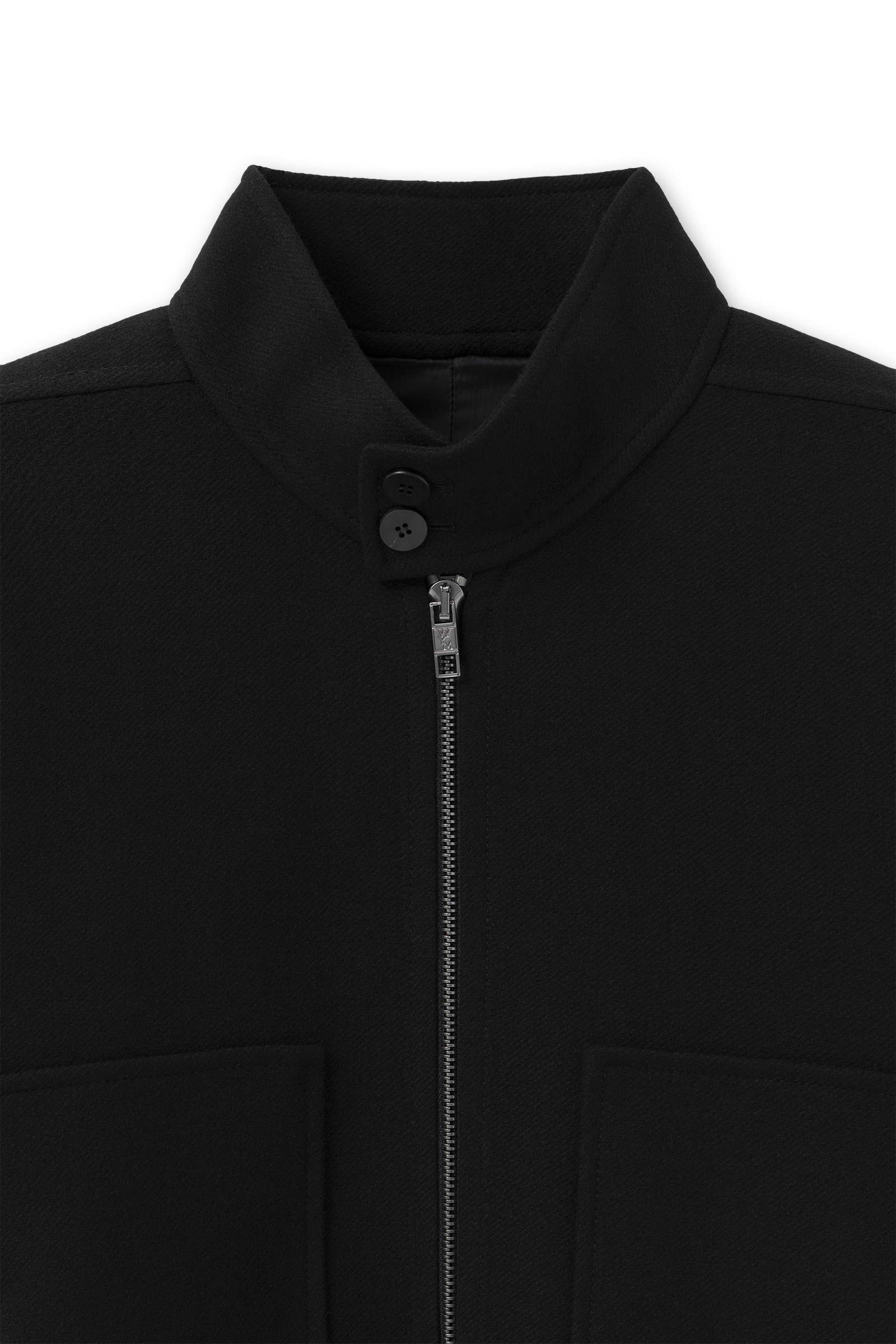 WOOYOUNGMI ウーヨンミ メンズ ジップアップ ジャケット ブルゾン Black Wool Blend High-Neck Zip-up Jacket - WOOYOUNGMI