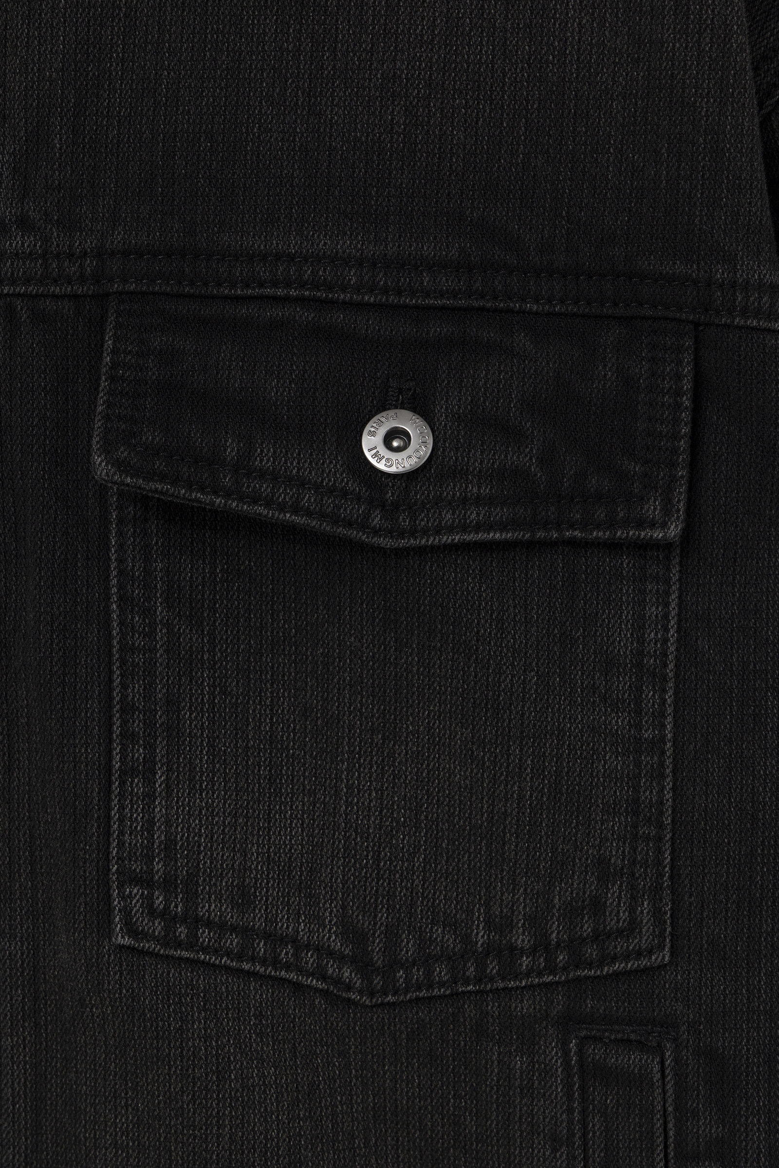 Black Tin Washed Denim Jacket - WOOYOUNGMI