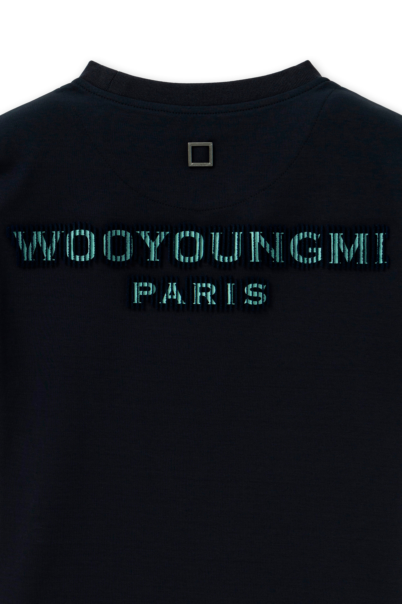 Navy Tuft Embroidered Back Logo T-shirt - WOOYOUNGMI