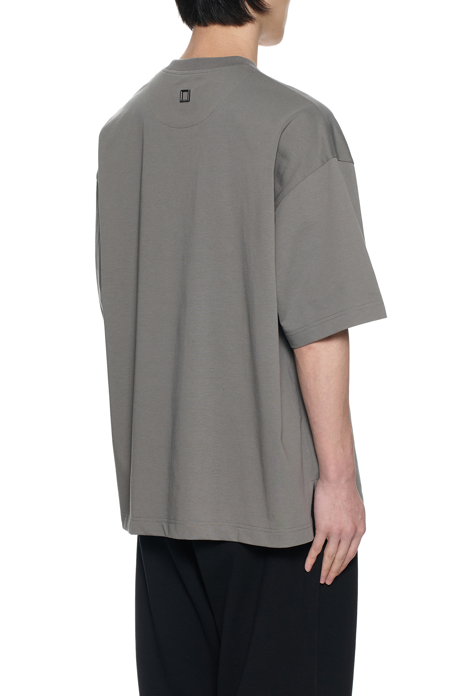 Gray Cotton Over Size T-shirt - WOOYOUNGMI