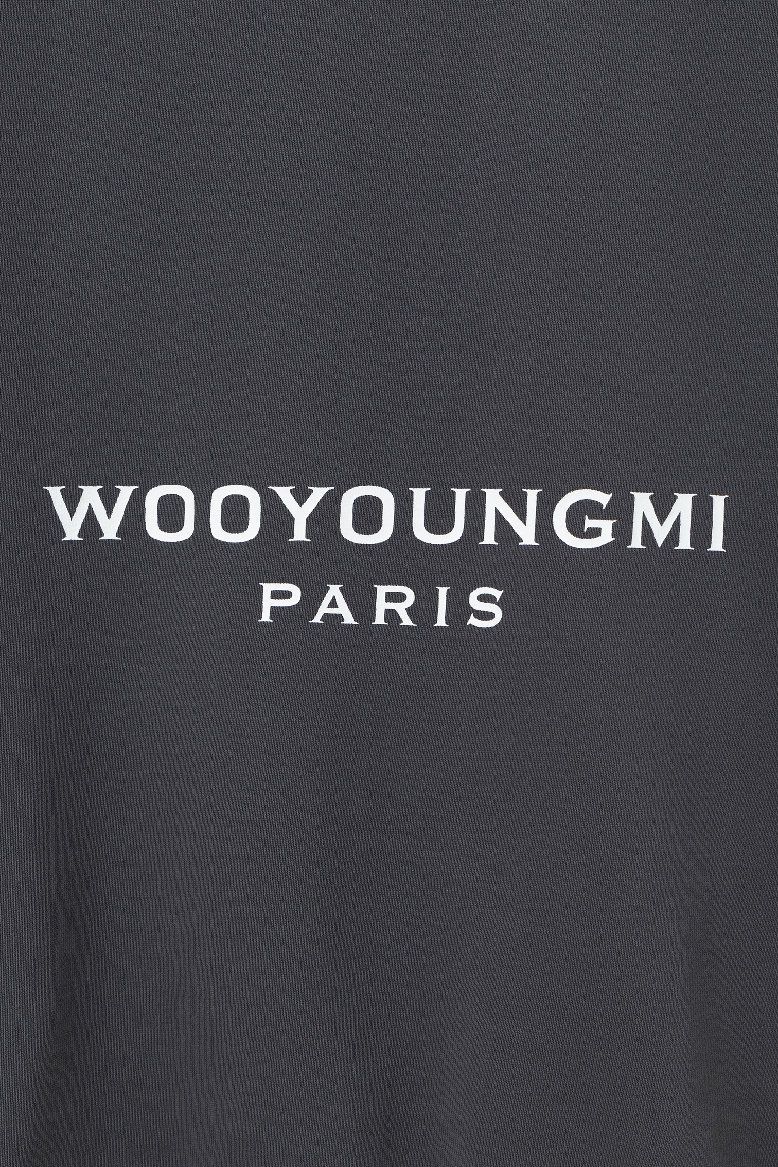 Gray New Back Logo Hoodie - WOOYOUNGMI