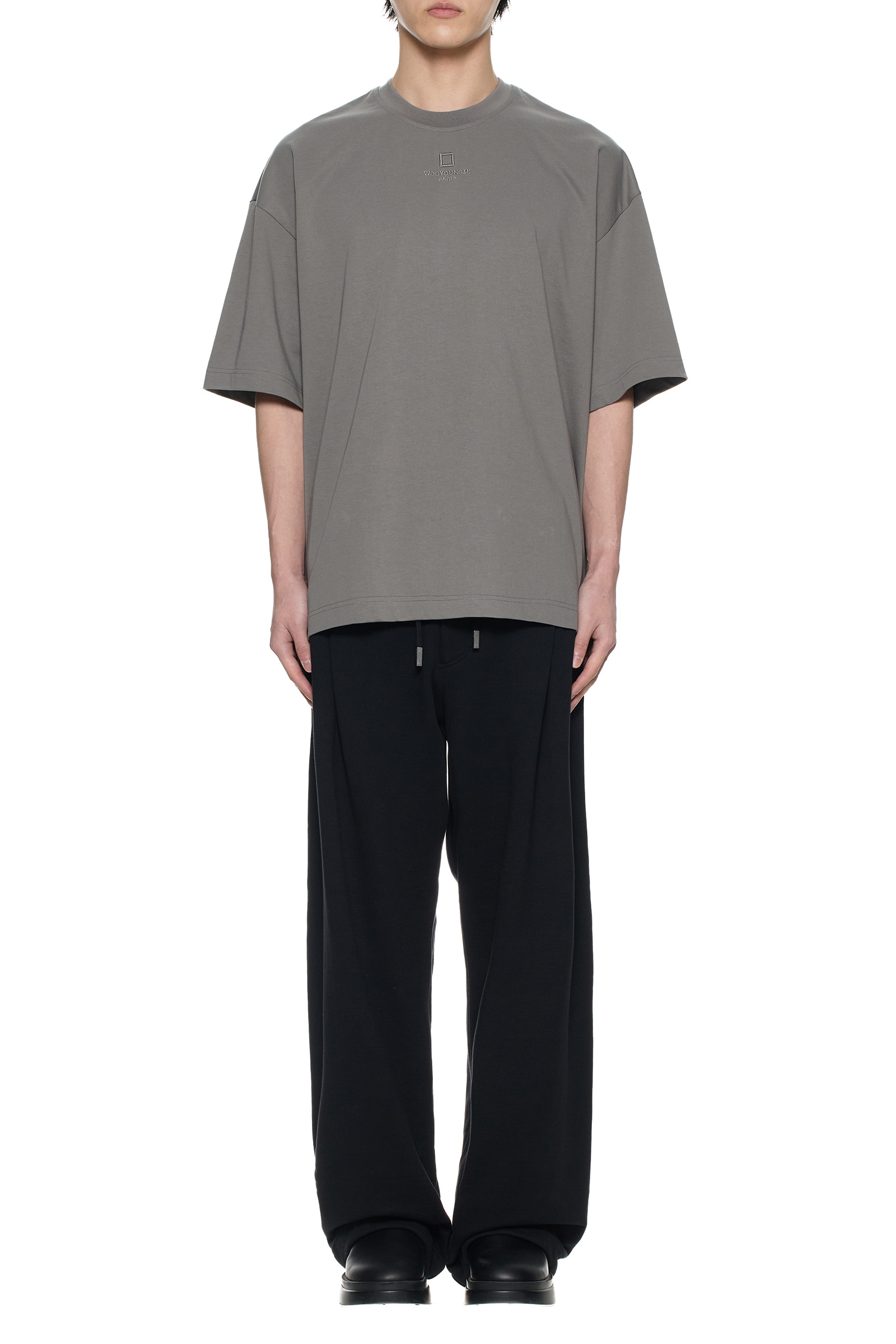 タイムセール★【新品】WOOYOUNGMI グレー Tシャツ 48サイズ（L） Gray Cotton Over Size T-shirt - WOOYOUNGMI