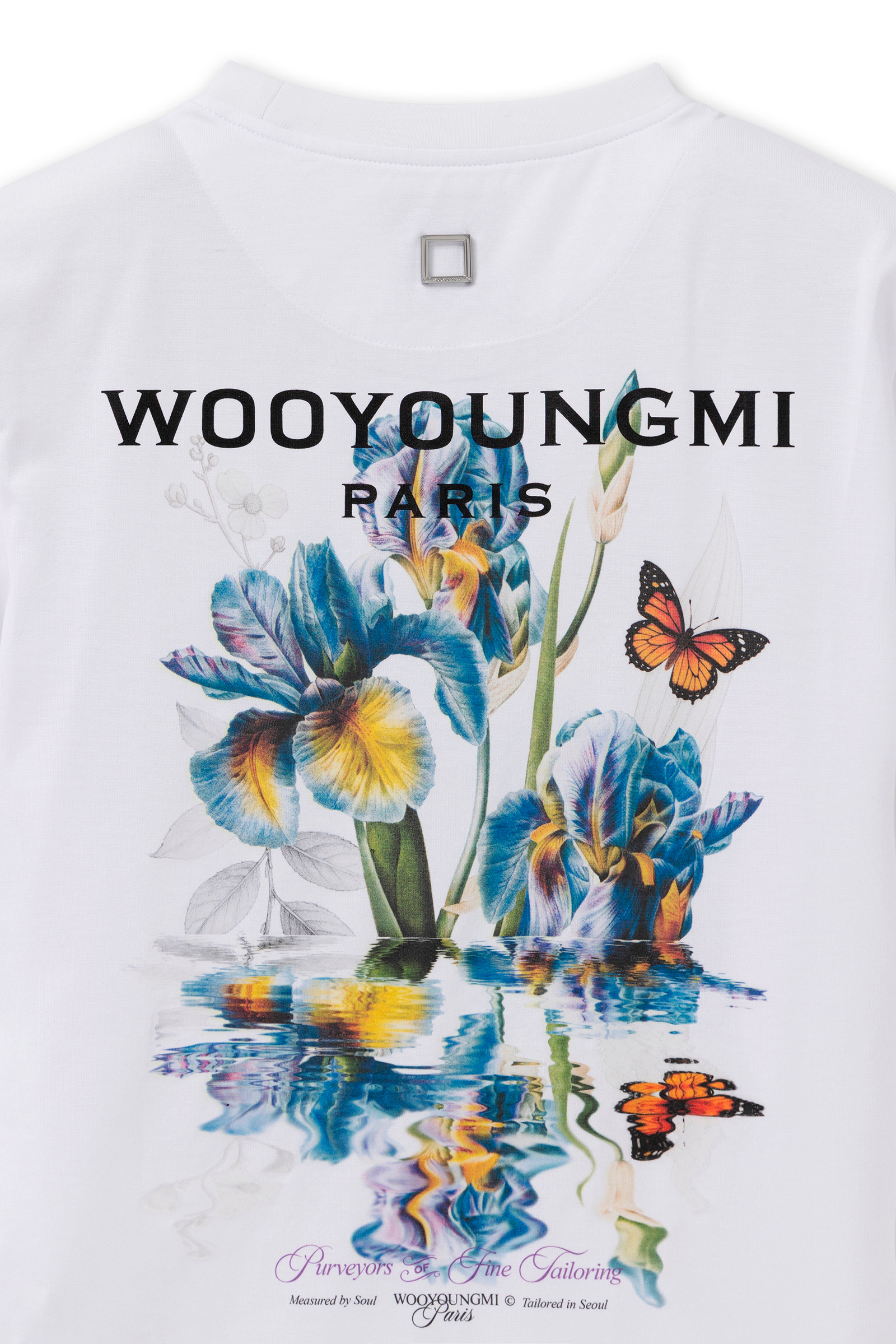 White Flower Back Logo T-Shirt - WOOYOUNGMI