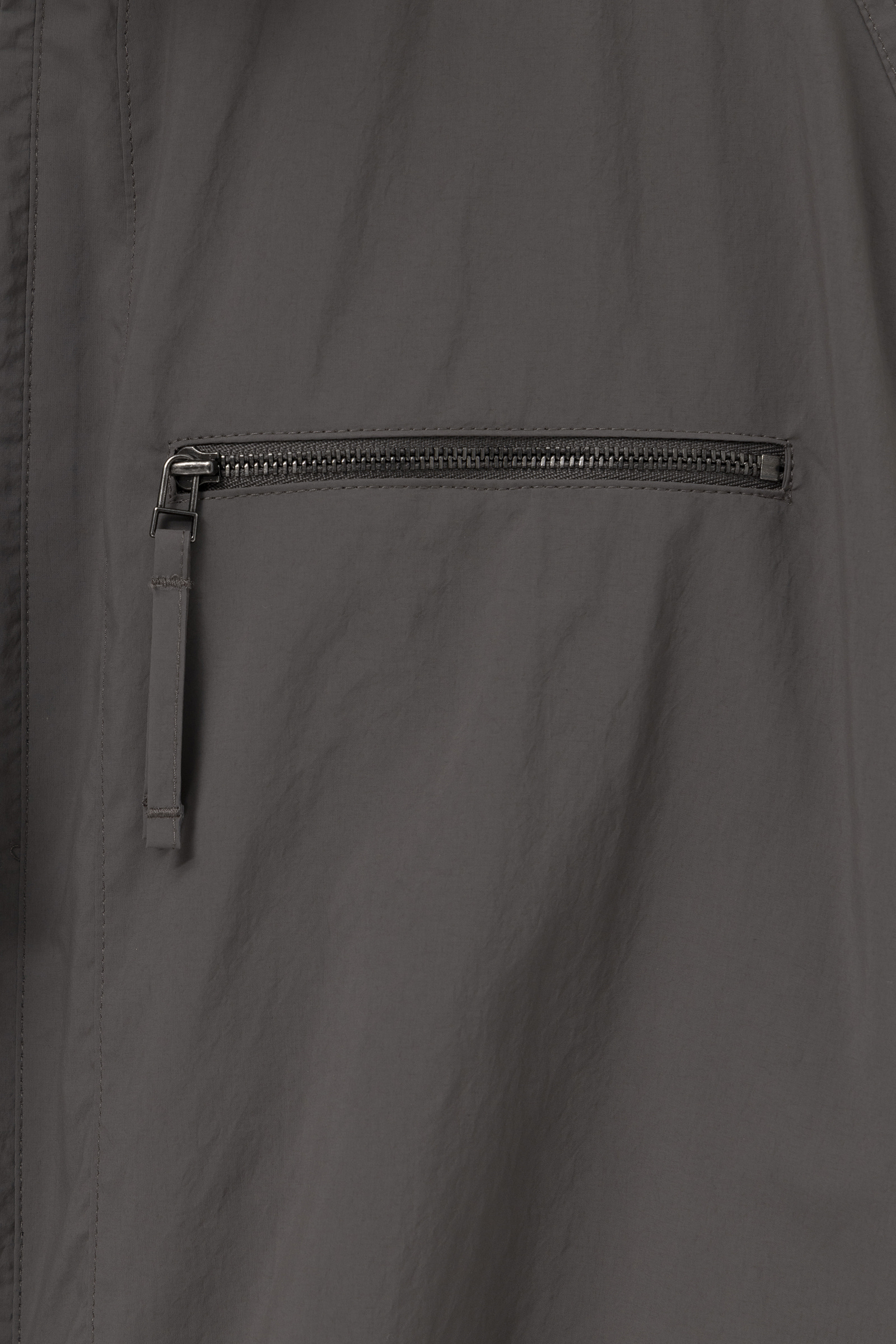 Gray Zip Detail Windbreaker - WOOYOUNGMI
