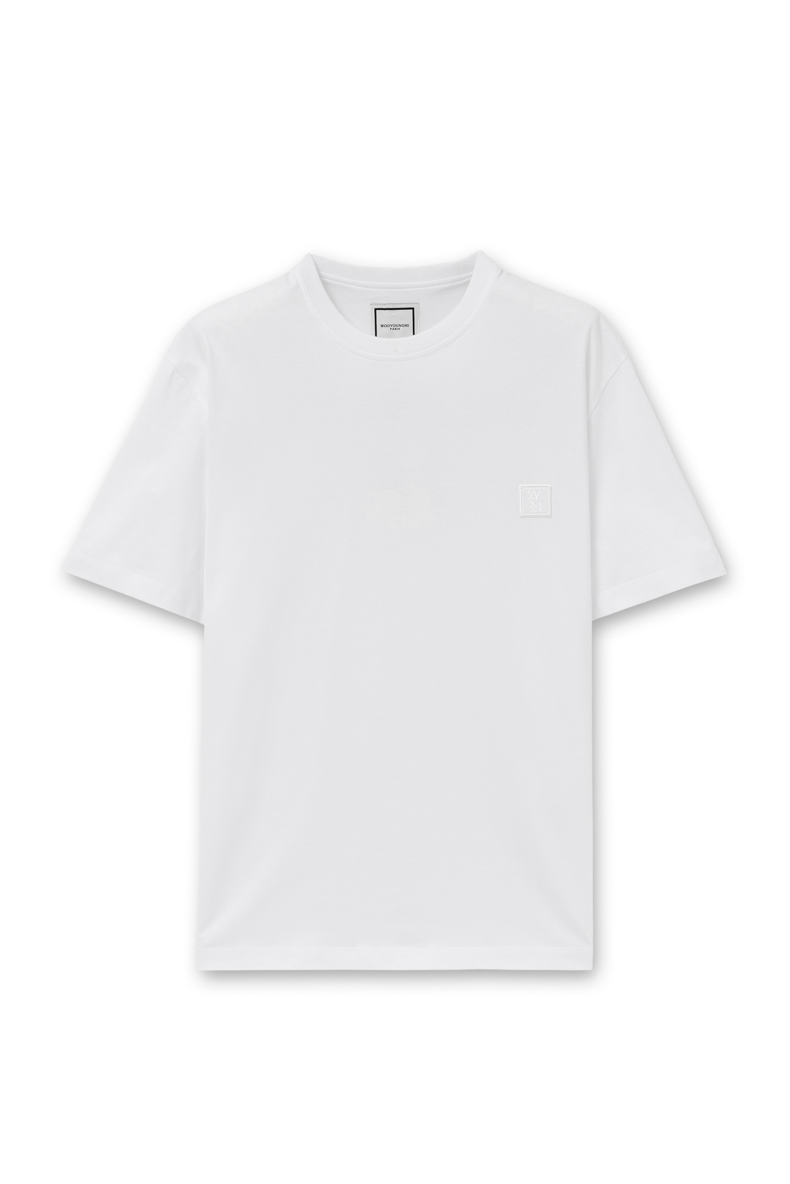 White Cotton Back Logo T-shirt - WOOYOUNGMI