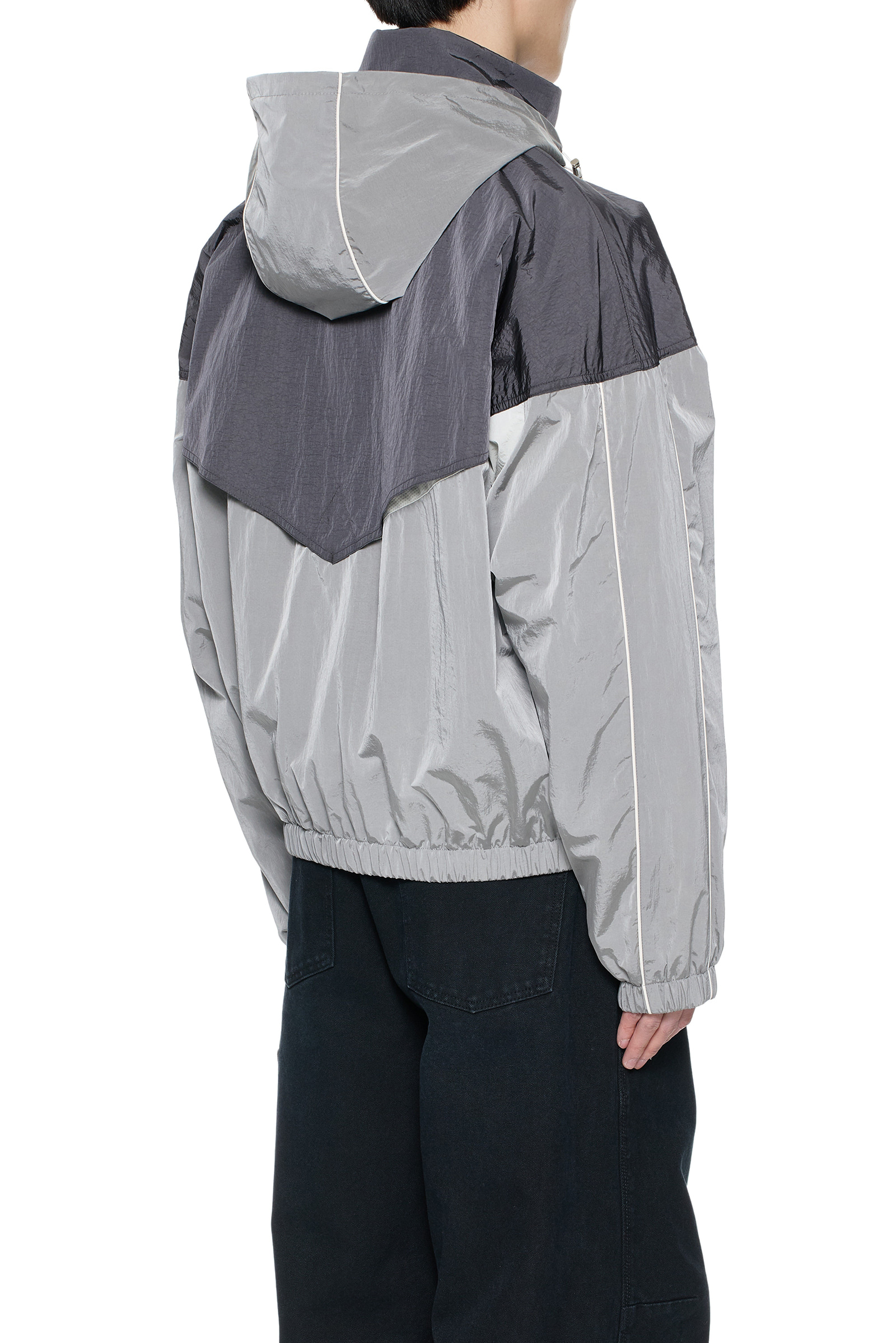 Gray Color Block Track Jacket - WOOYOUNGMI