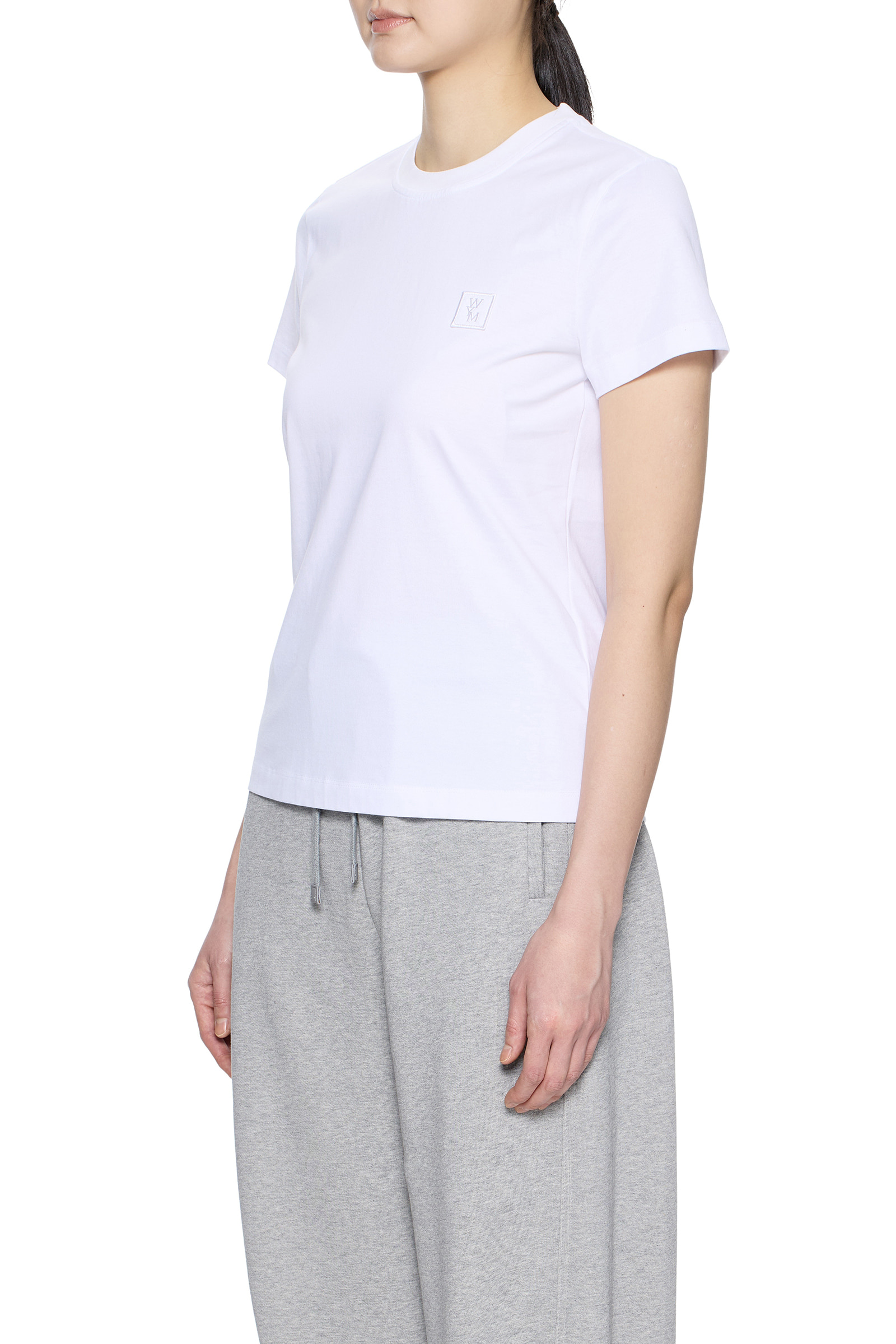 White Flower Back Logo T-Shirt - WOOYOUNGMI