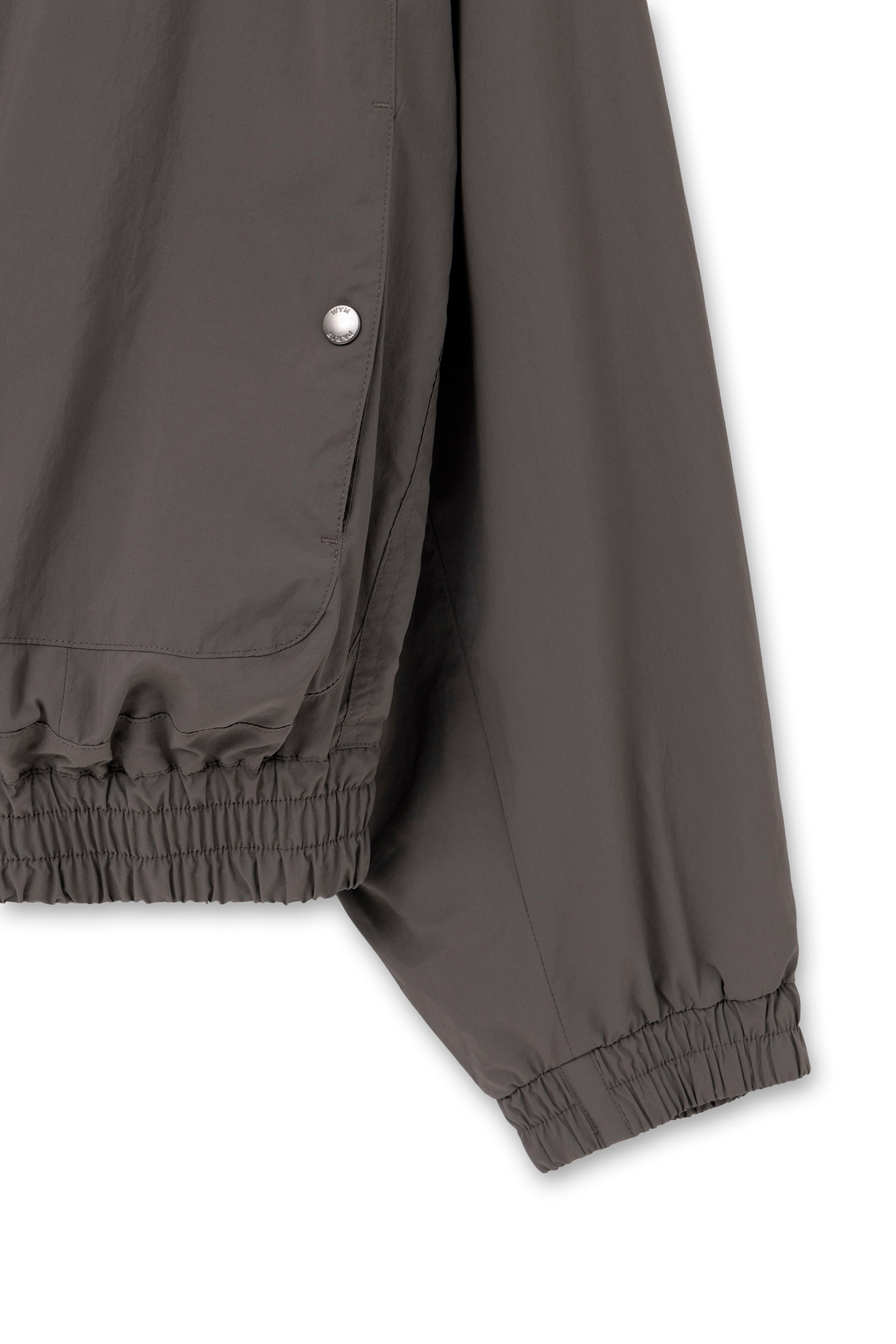 Gray Zip Detail Windbreaker - WOOYOUNGMI