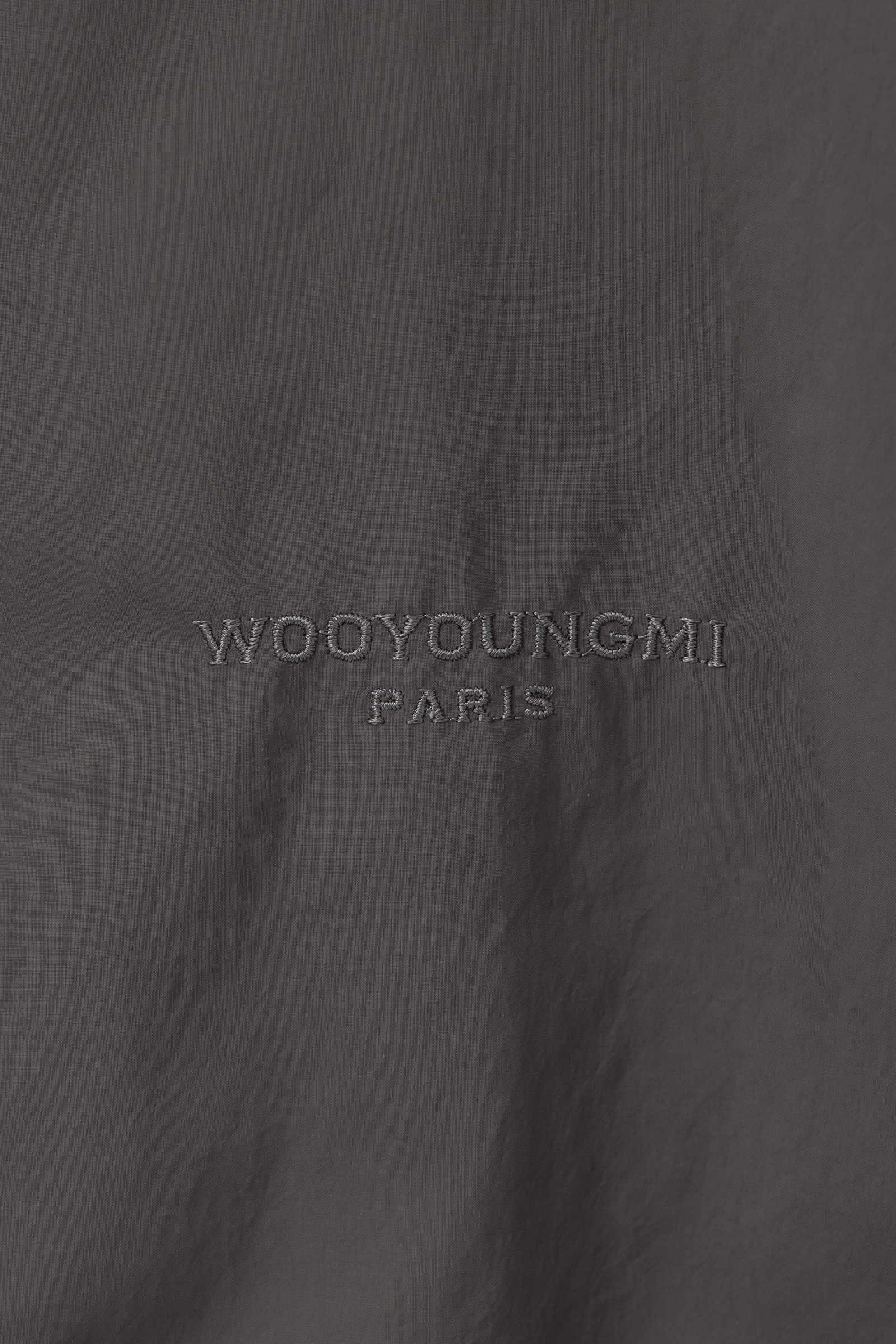 Gray Zip Detail Windbreaker - WOOYOUNGMI
