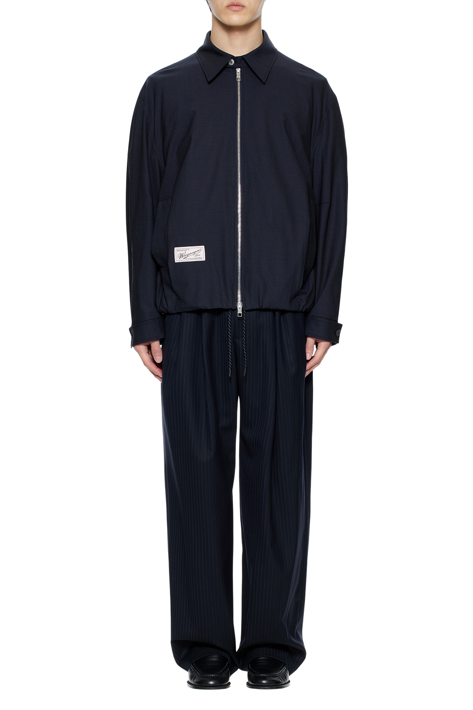 WOOYOUNGMI  セットアップ Navy Pin Stripe Zip-up Jacket - WOOYOUNGMI