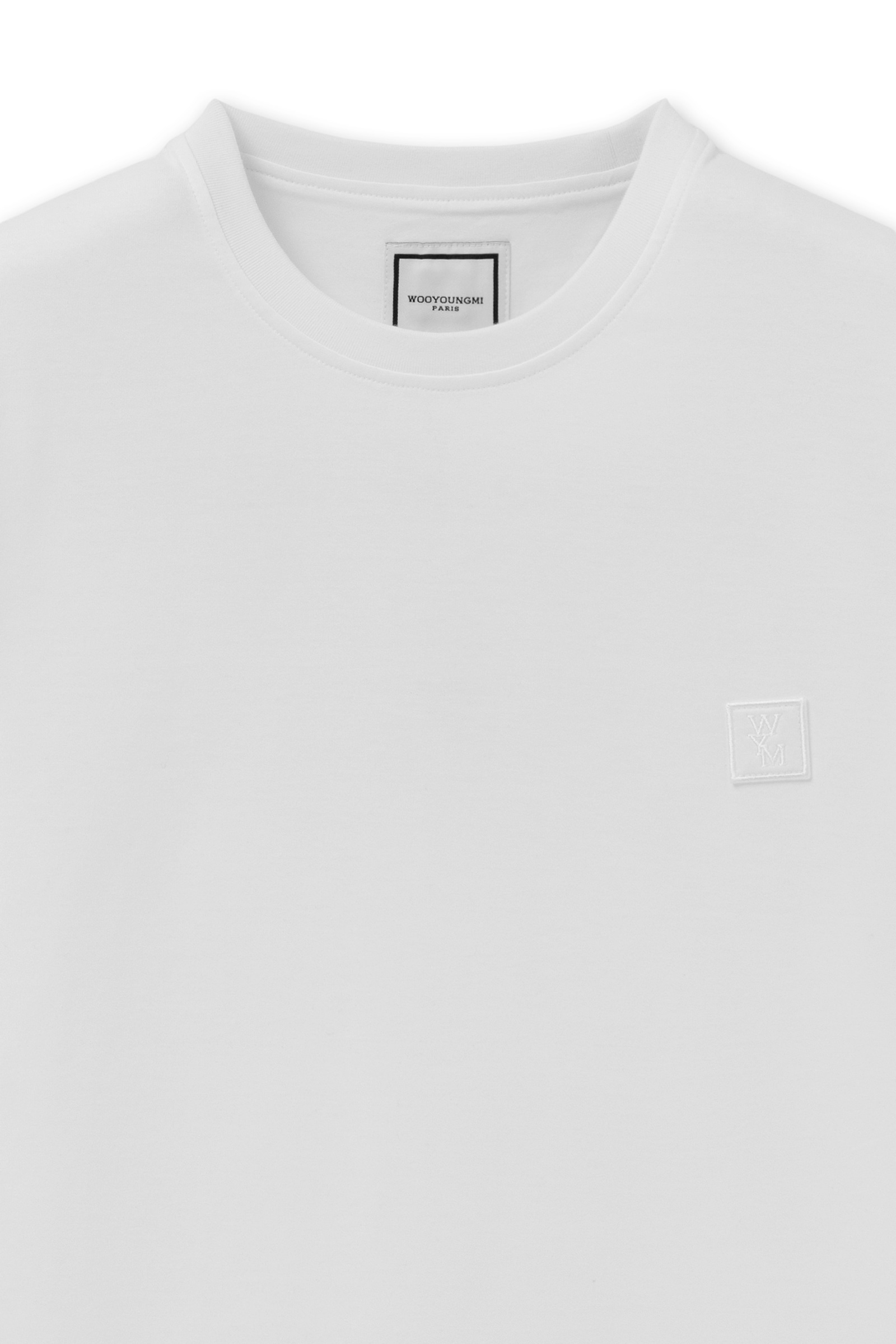 White Cotton Back Logo T-shirt - WOOYOUNGMI