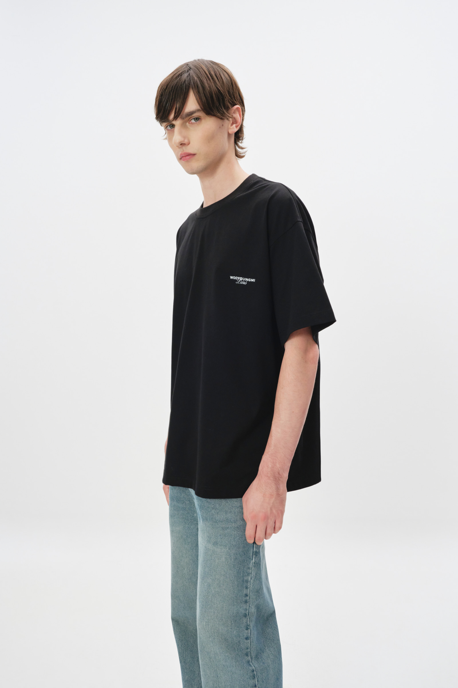 Black Train Station Graphic T-shirt - WOOYOUNGMI