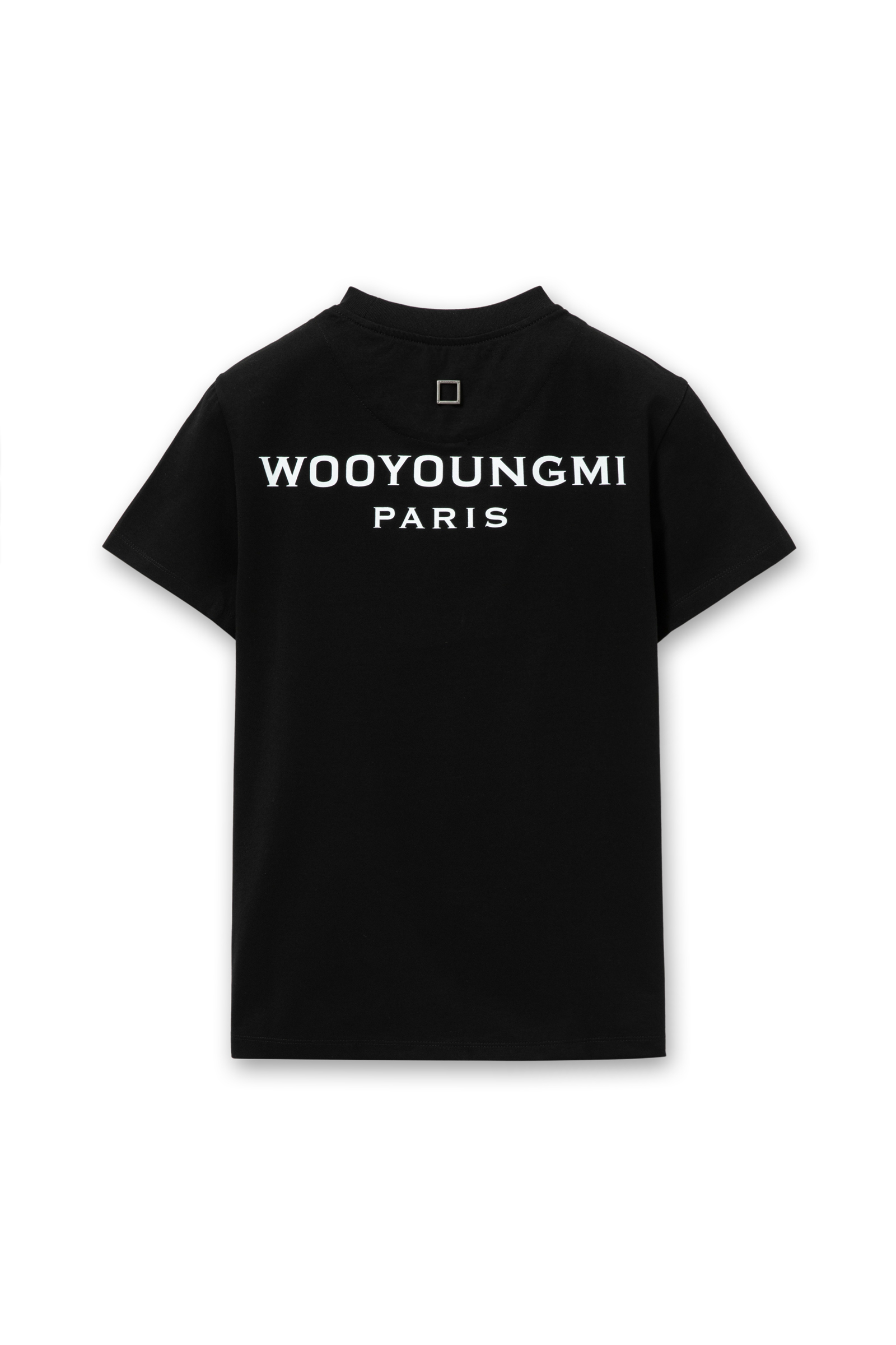 White Cotton Back Logo T-shirt - WOOYOUNGMI