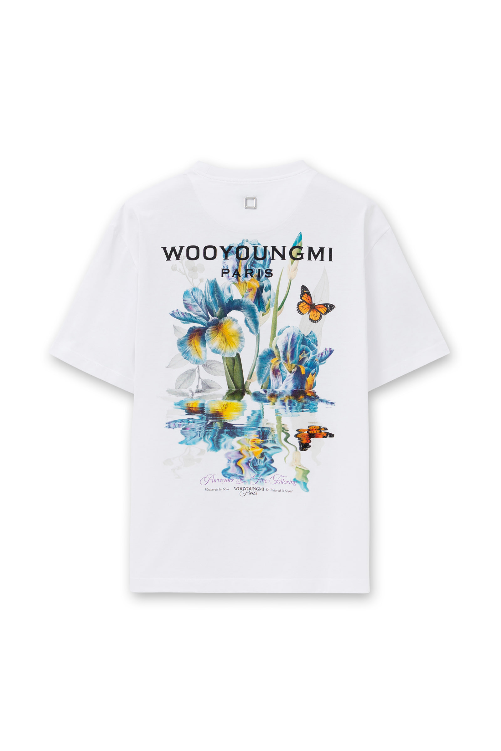 Black Flower Back Logo T-Shirt - WOOYOUNGMI
