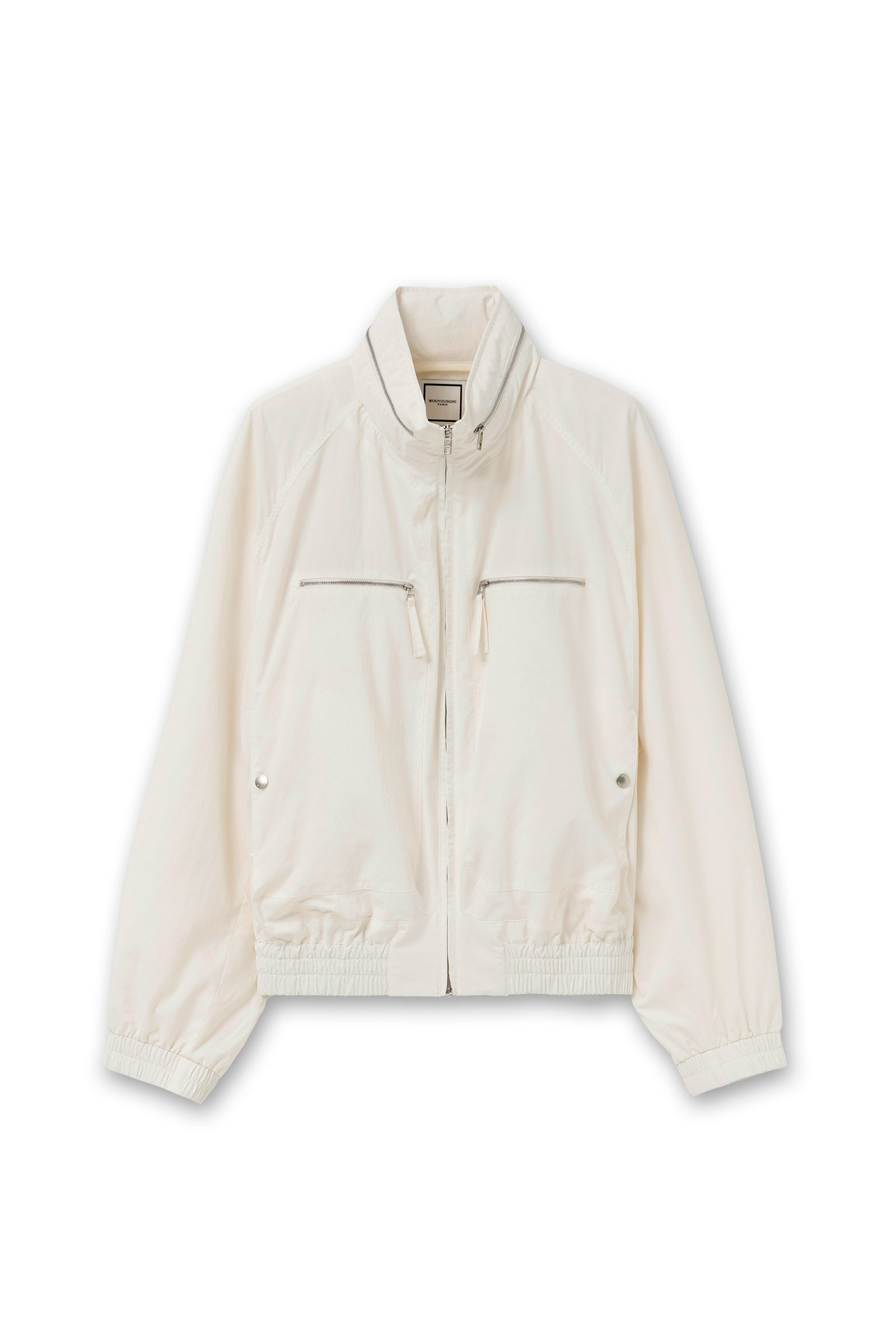 Gray Zip Detail Windbreaker - WOOYOUNGMI