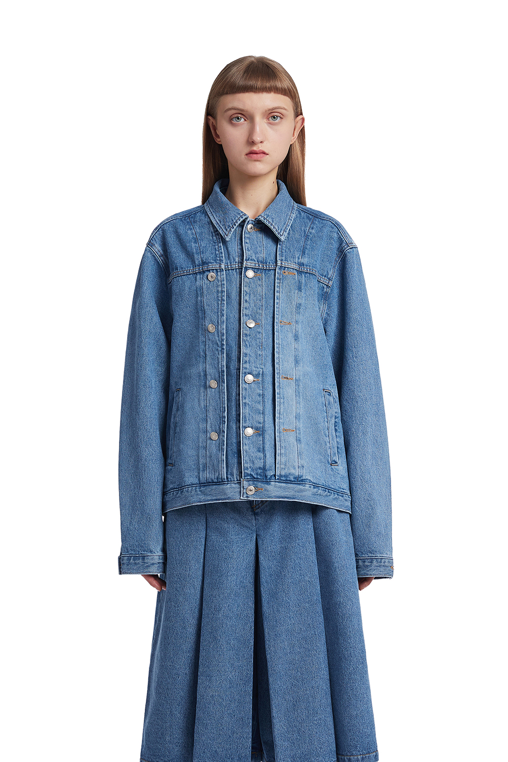 Double Collar Denim Jacket