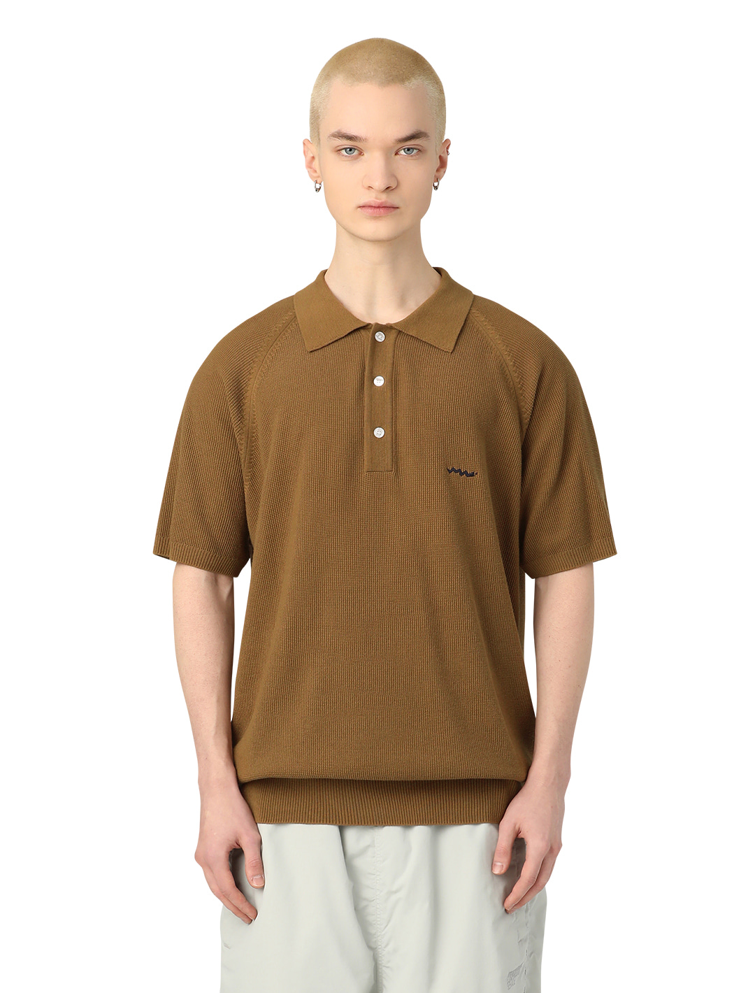 SN-Knit PK Shirts Camel