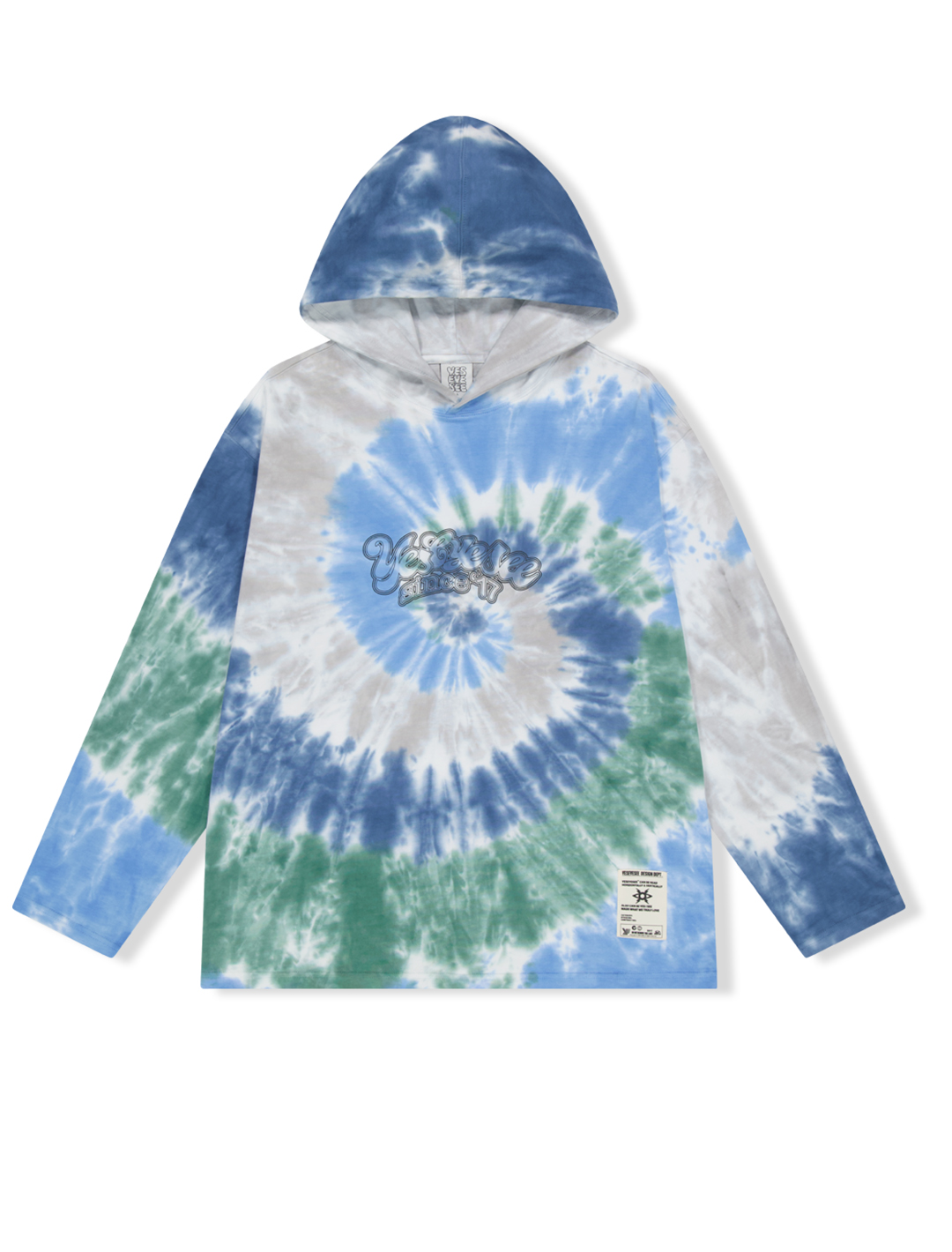 Y.E.S Dyed Single Hoodie Blue