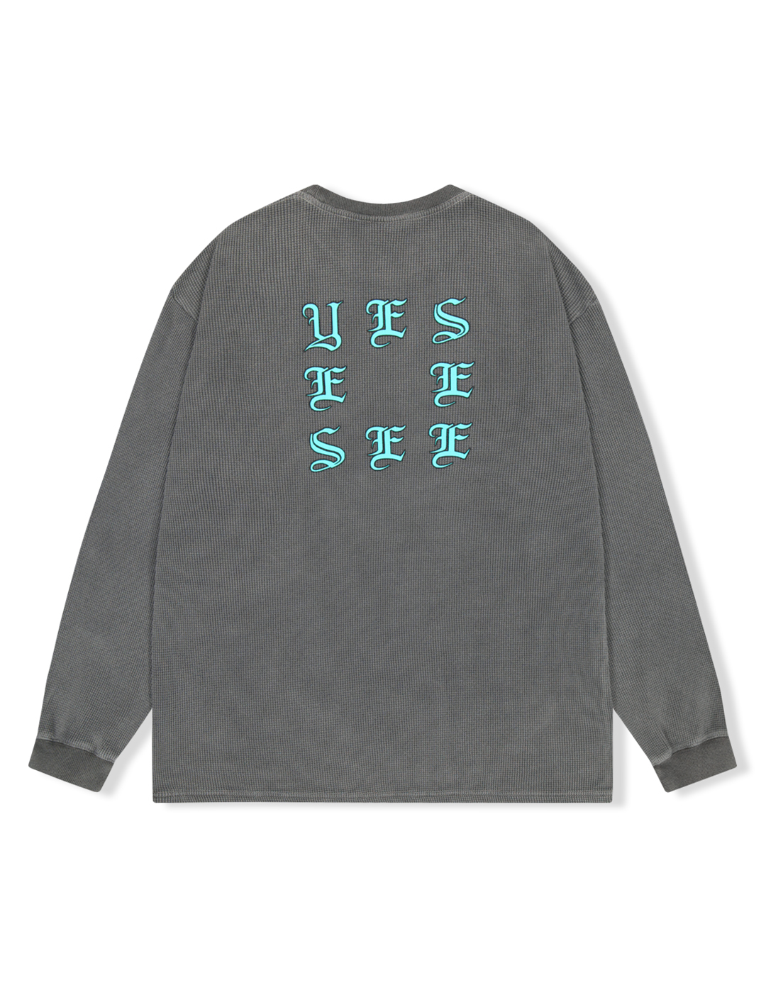 Y.E.S Washed Waffle L/S Charcoal
