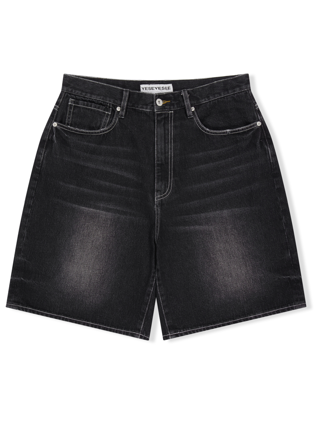 Basal 5 Pockets Denim Shorts Black