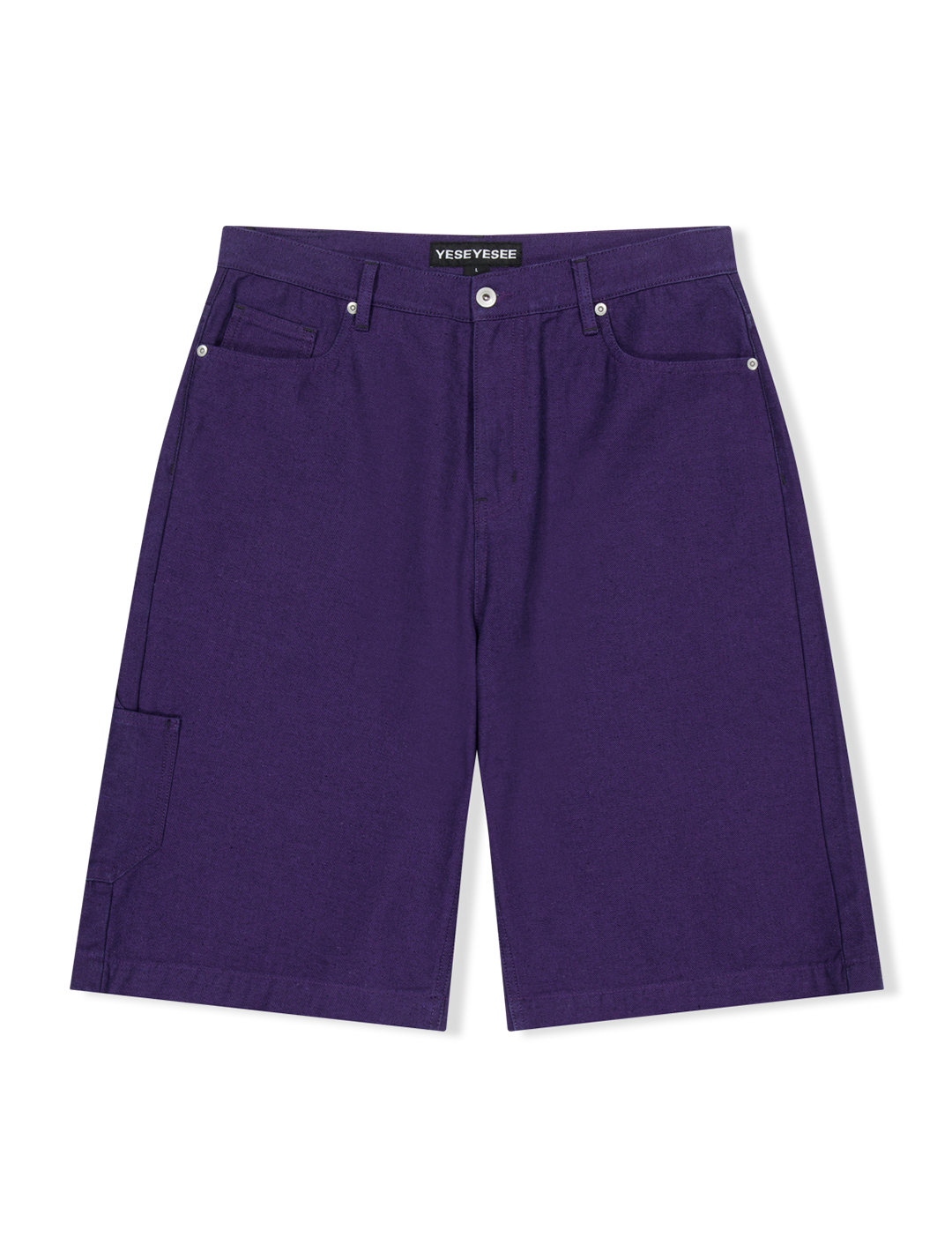 Carpenter Denim Shorts Purple