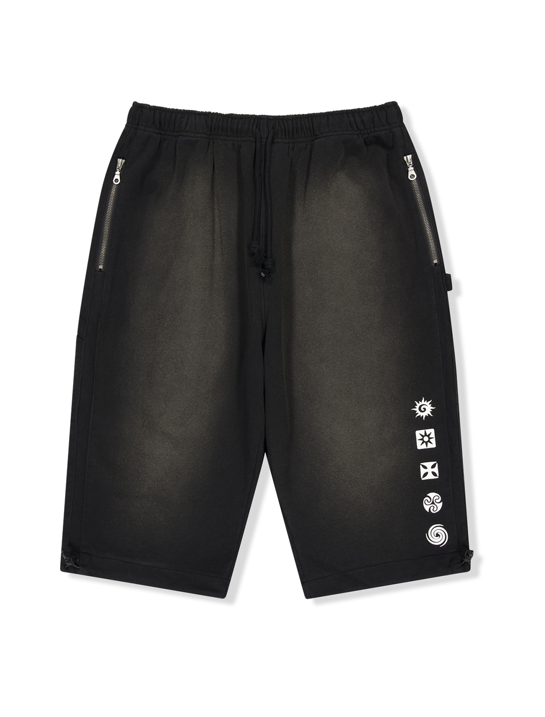 Y.E.S Native Symbol Carpenter Sweat Shorts Black