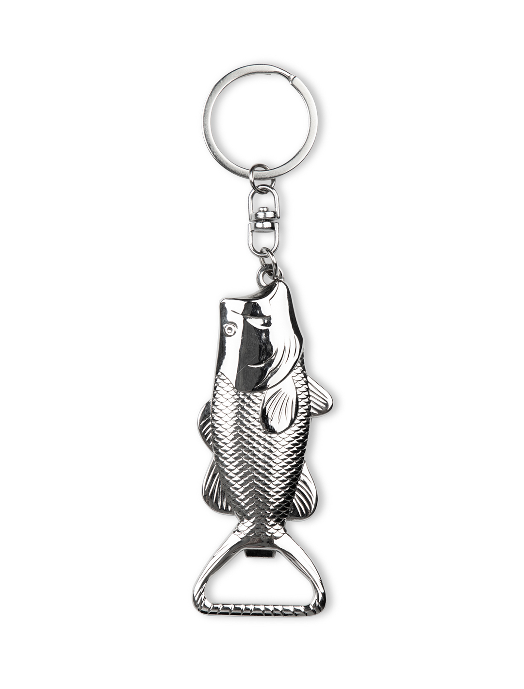 Y.E.S Fish Opener Keyring Silver