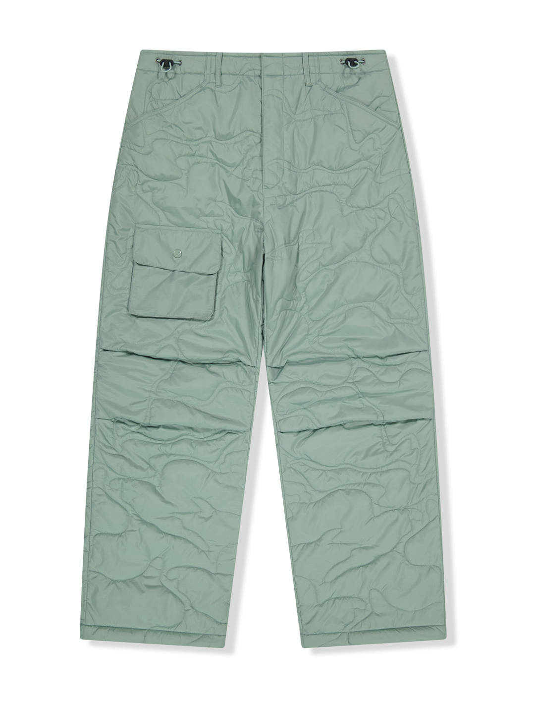 Quilted Camo Liner Pants Dusty Blue