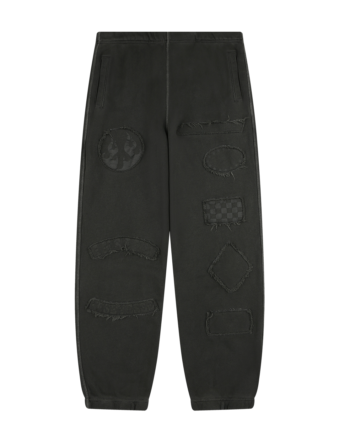 YESEYESEE X Insane Garage Pigment Patched Sweat Pants Charcoal