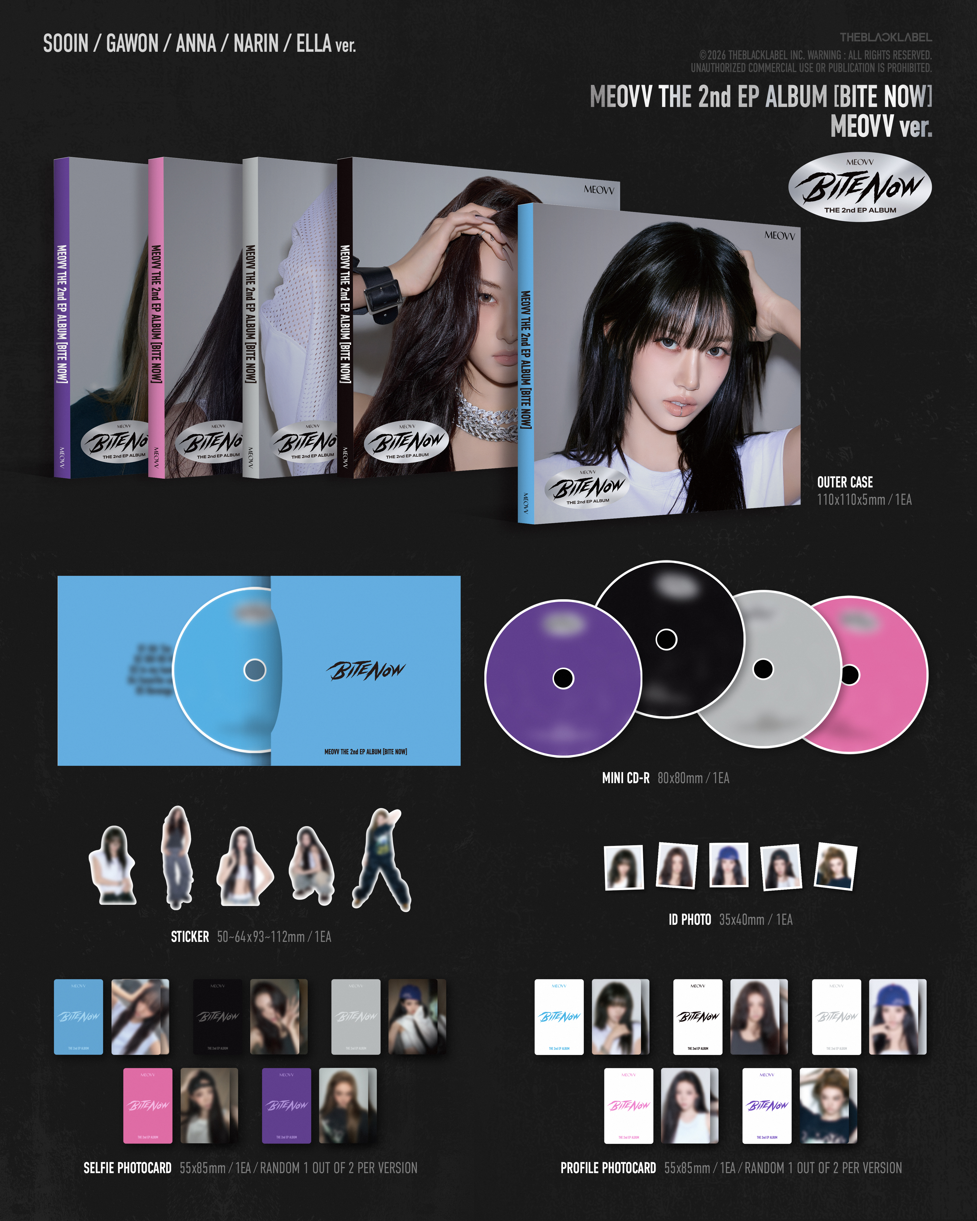 5종 SET) MEOVV THE 2nd EP ALBUM [BITE NOW] MEOVV ver. - YG SELECT