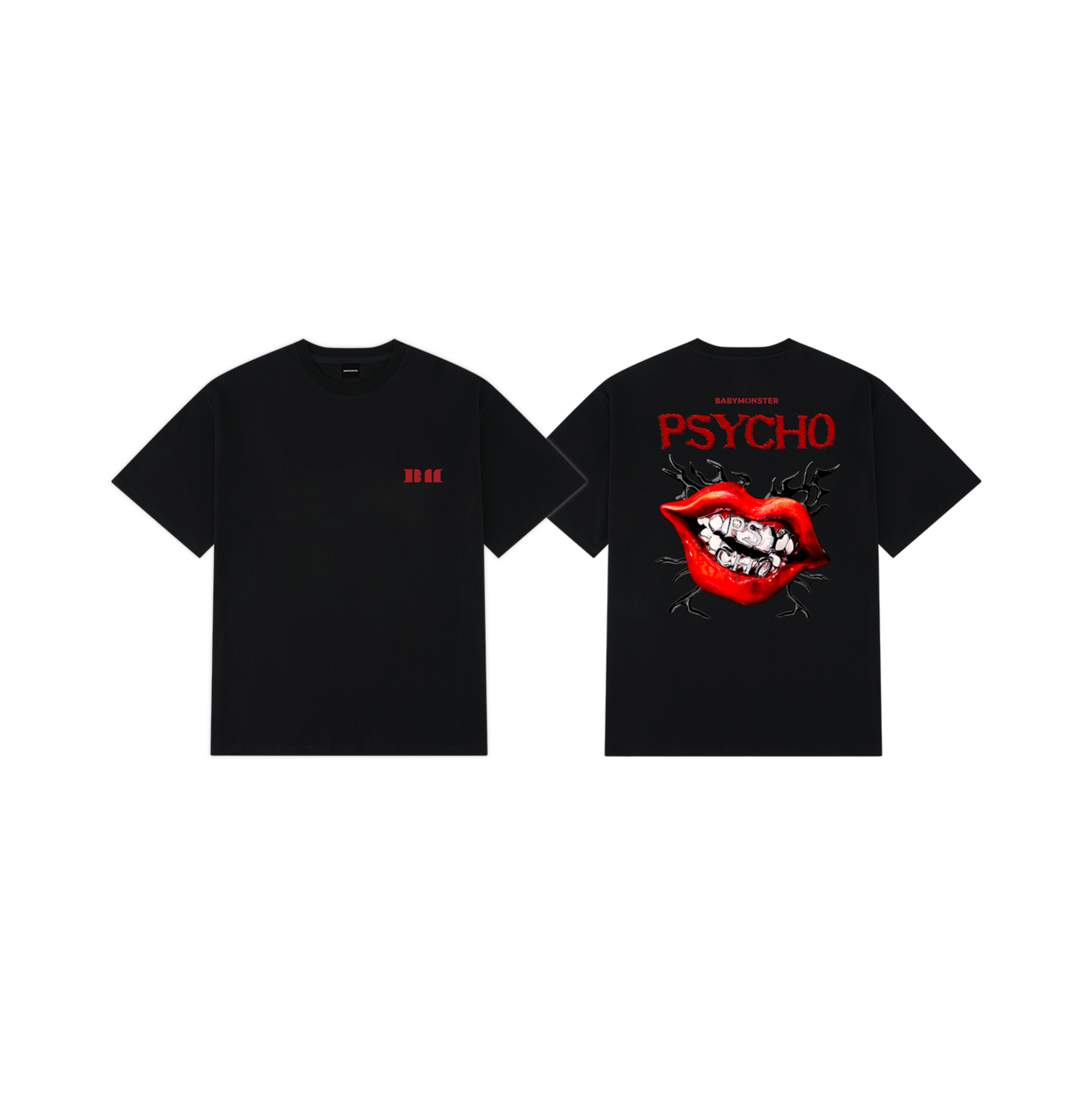babymonster グッズ　psycho ロンT　黒　Mサイズ ロングスリーブTシャツ＜PSYCHO＞ BLACK | BABYMONSTER ONLINE SHOP