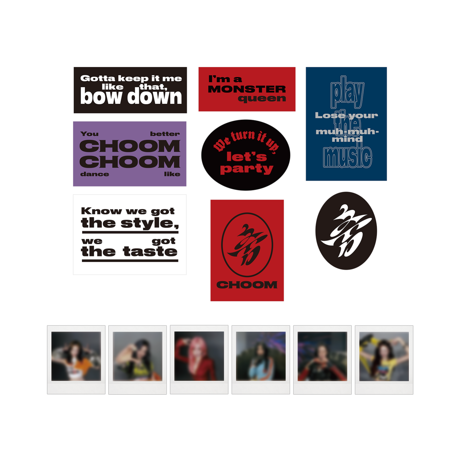 CHOOM] BABYMONSTER LYRICS STICKER + INSTANT PHOTO SET - YG SELECT