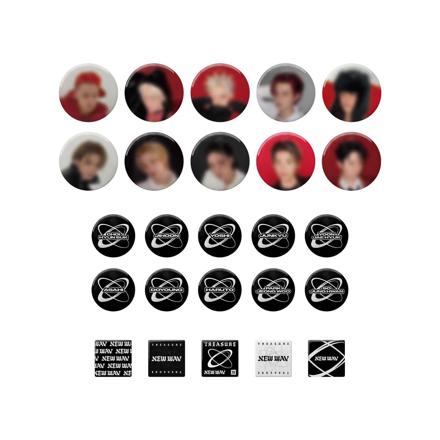 [NEWWAV] TREASURE PIN BUTTON SET YG SELECT