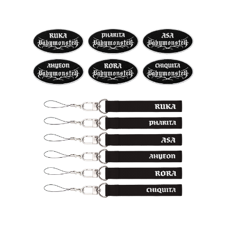 [CHOOMTOUR] BABYMONSTER WAPPEN BADGE + NAME STRAP SET YG SELECT