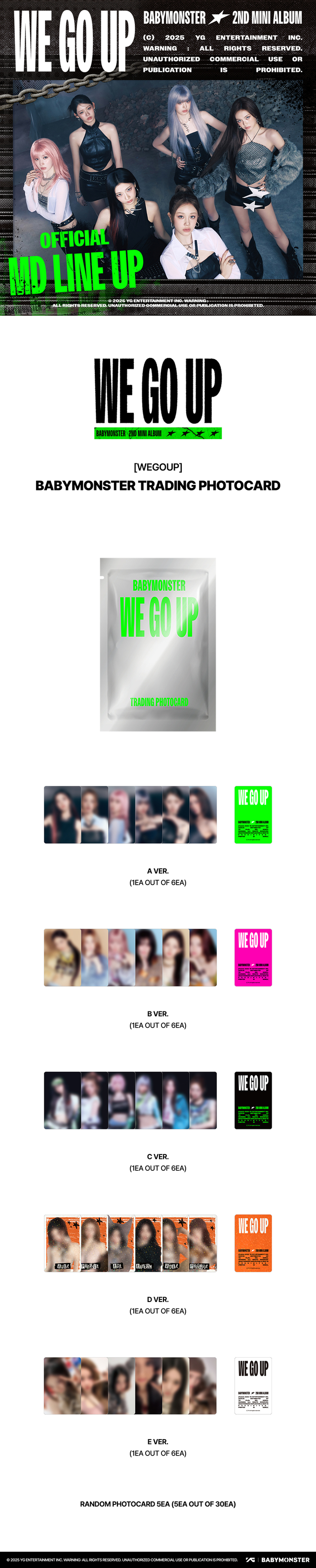 WEGOUP] BABYMONSTER TRADING PHOTOCARD - YG SELECT