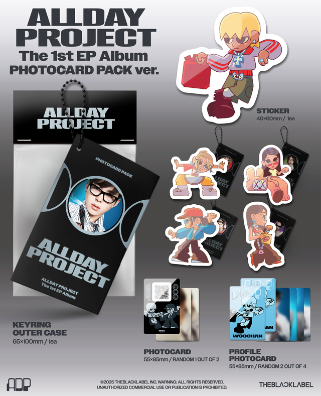 The 1st EP Album 'ALLDAY PROJECT' PHOTOCARD PACK ver. (5종중랜덤1
