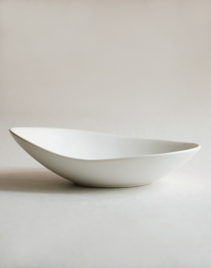 HIN｜Oval Bowl · Stone White